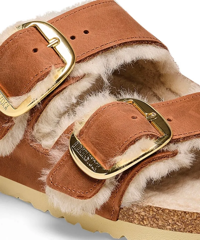 Birkenstock Arizona Big Buckle Shearling Cognac 1025432