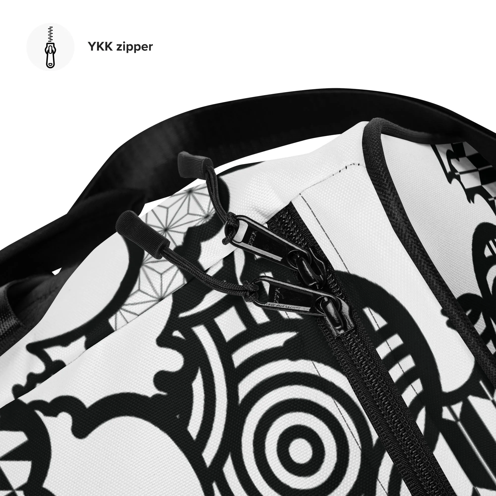 Black and White Graffiti Clouds Sports Duffle Bag - Perfect for Gym and Travel