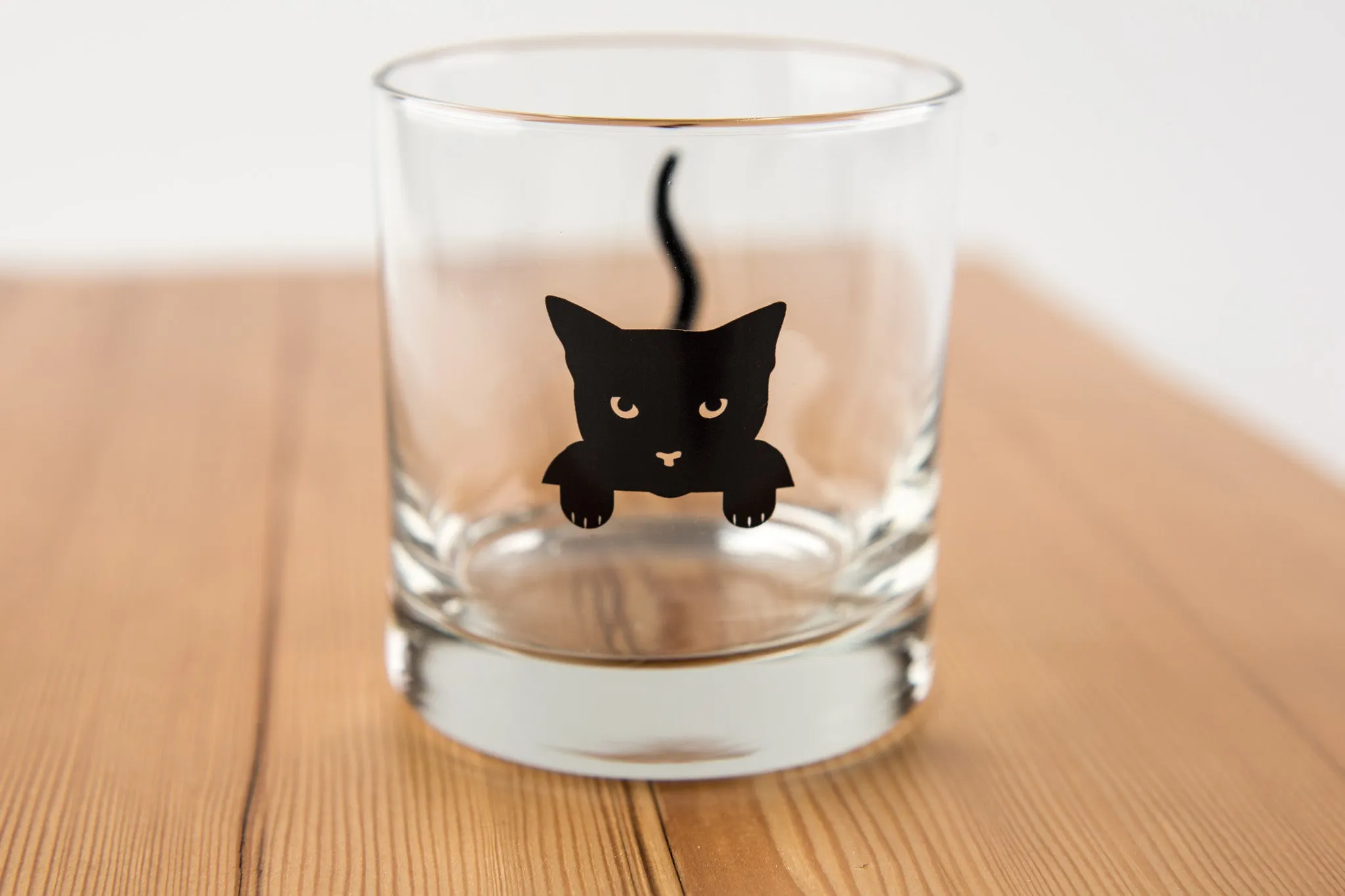 Black Cat Tumbler Glass