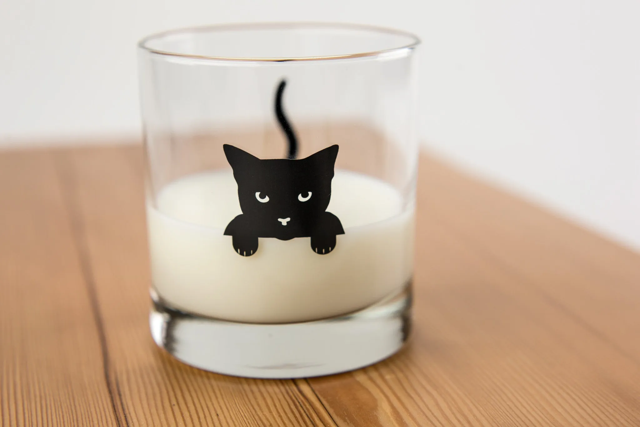 Black Cat Tumbler Glass