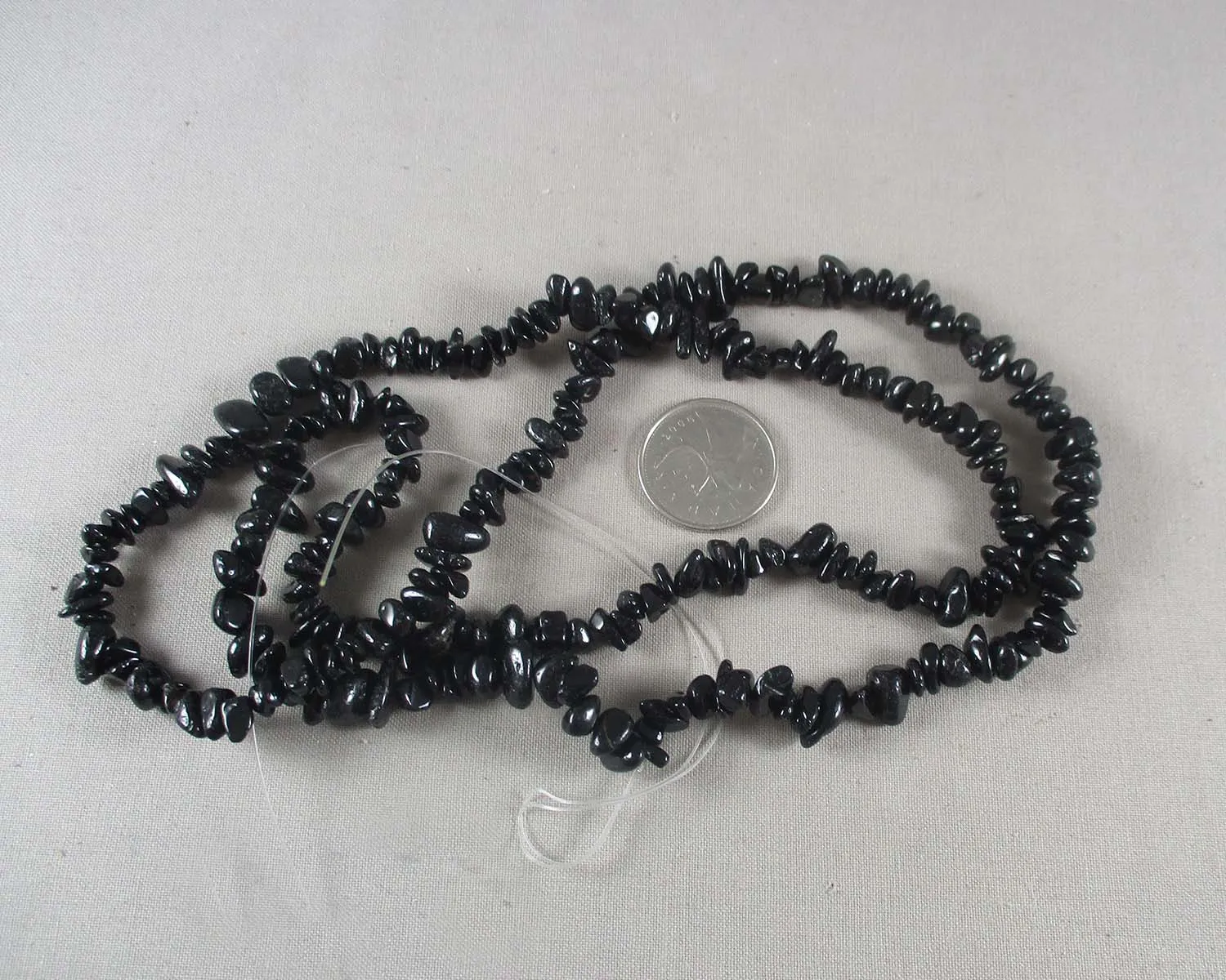 Black Tourmaline Bead Chips Medium (C349)