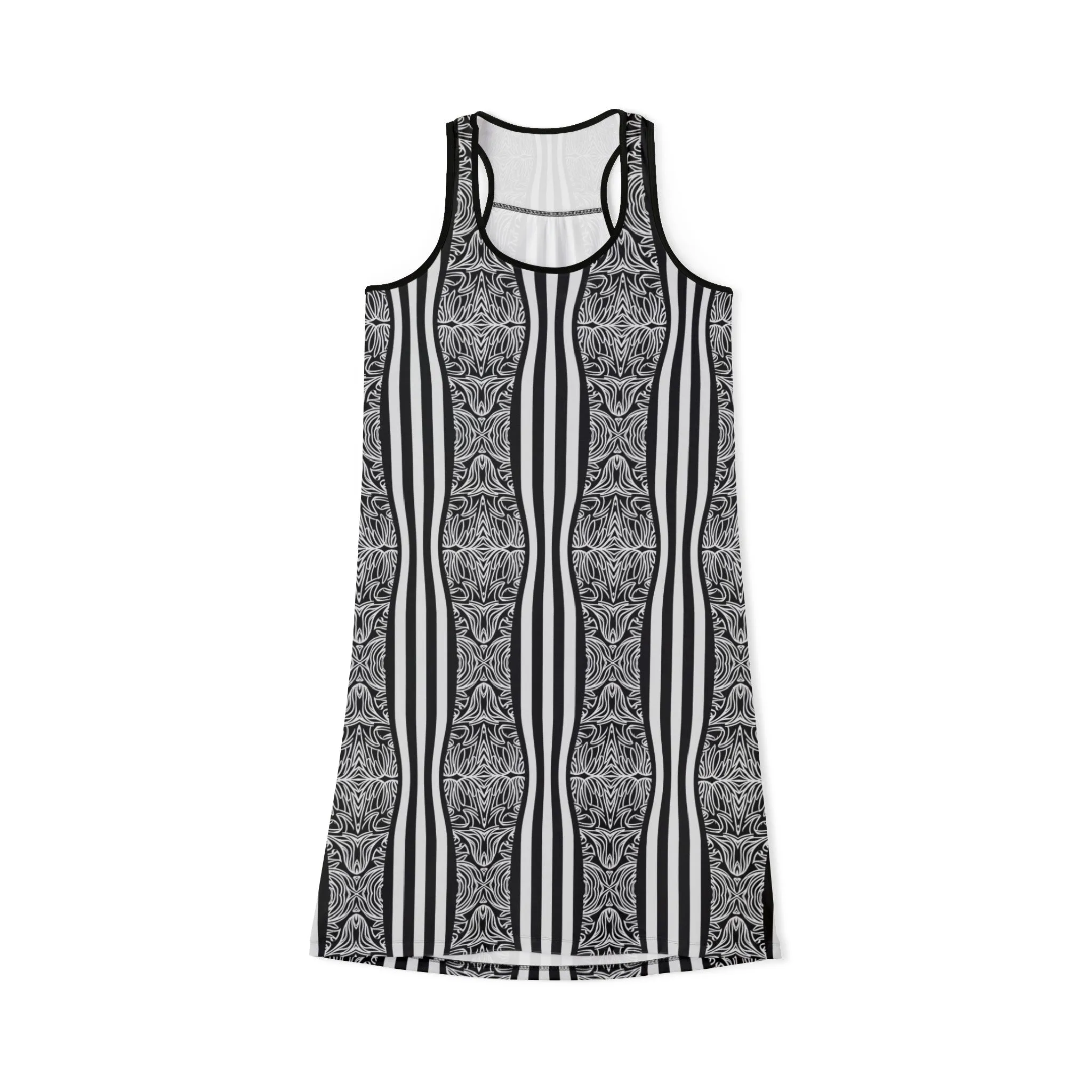 Black Wave Women's Racerback Dress (AOP)