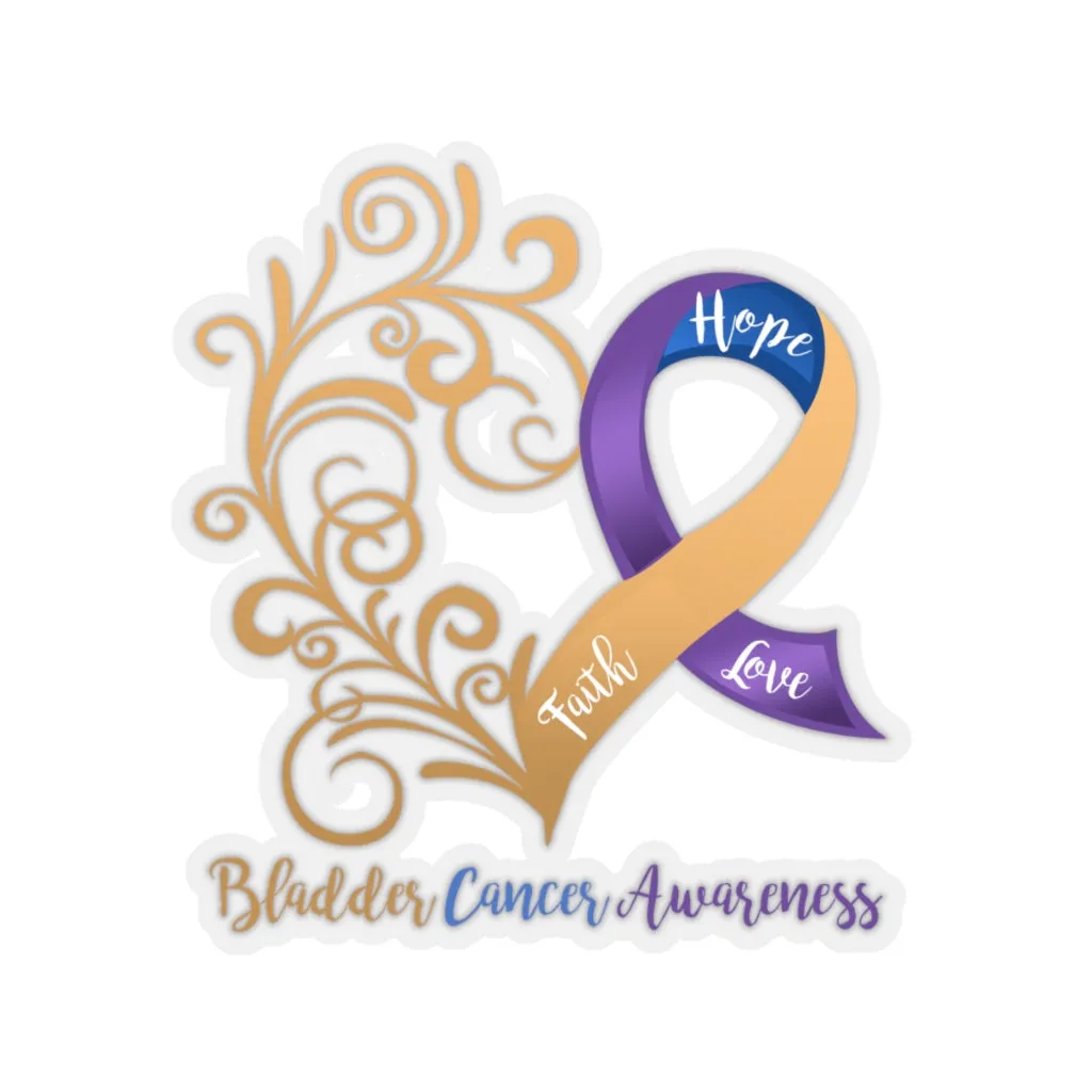 Bladder Cancer Awareness Car Sticker (6 X 6)