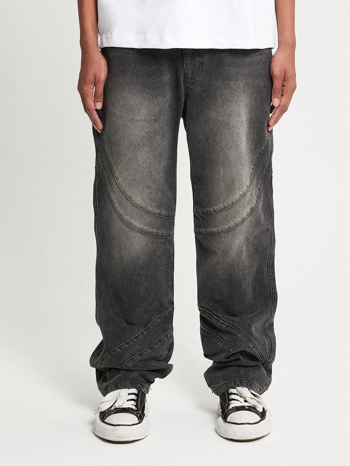 BLEACHED DENIM - BLACK