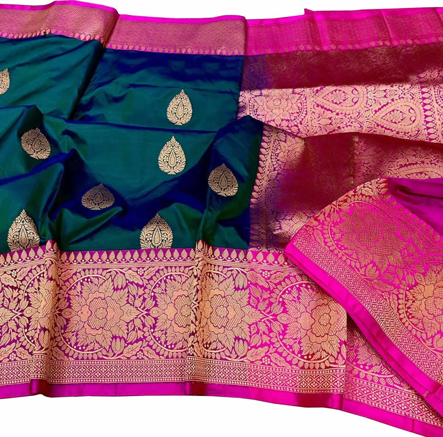 Blue Banarasi Handloom Pure Katan Silk Saree