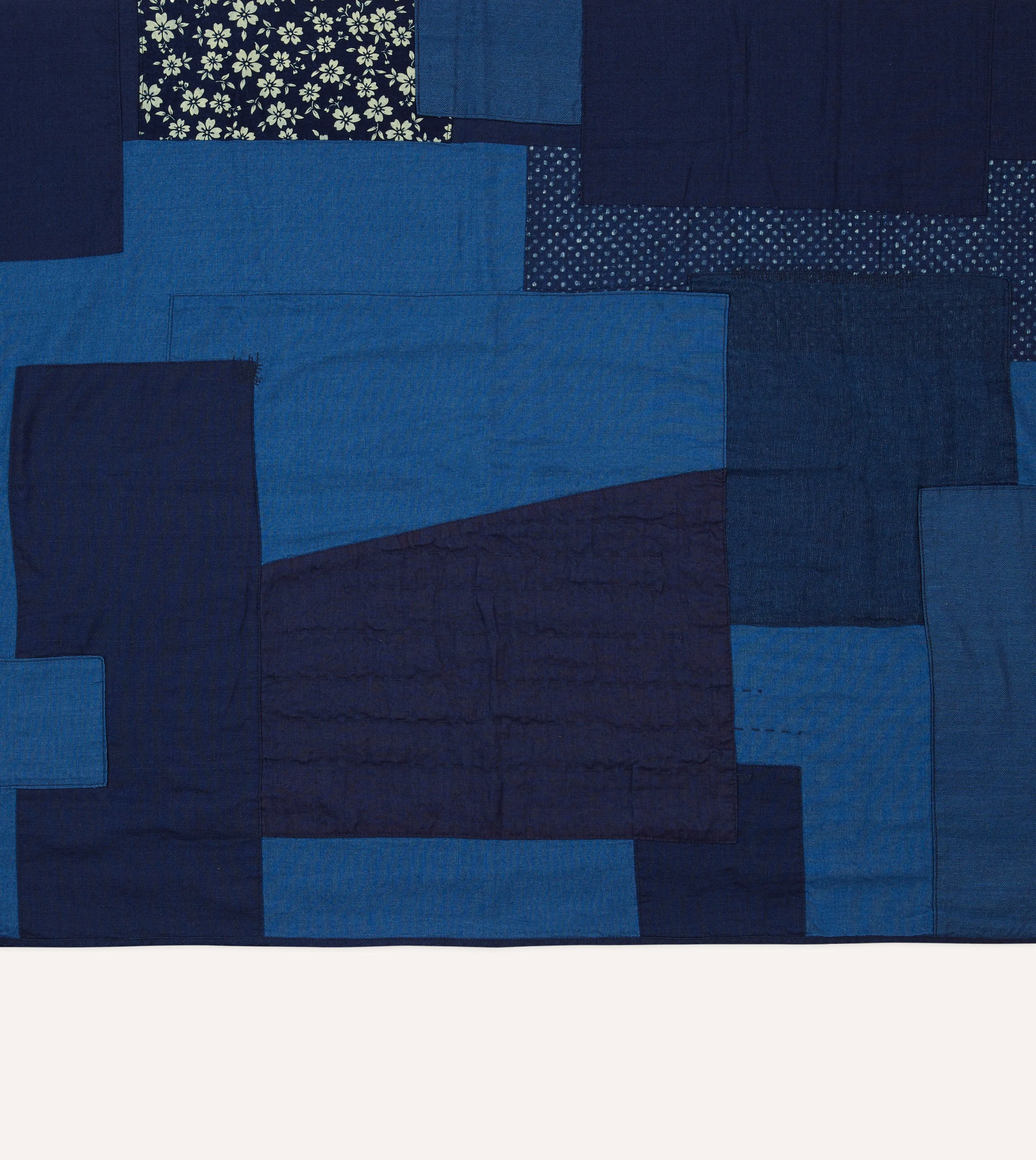 Blue Blue Japan Indigo Handstitched Patchwork Blanket