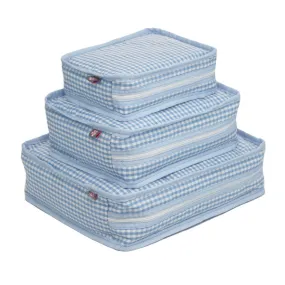 blue gingham stacking set