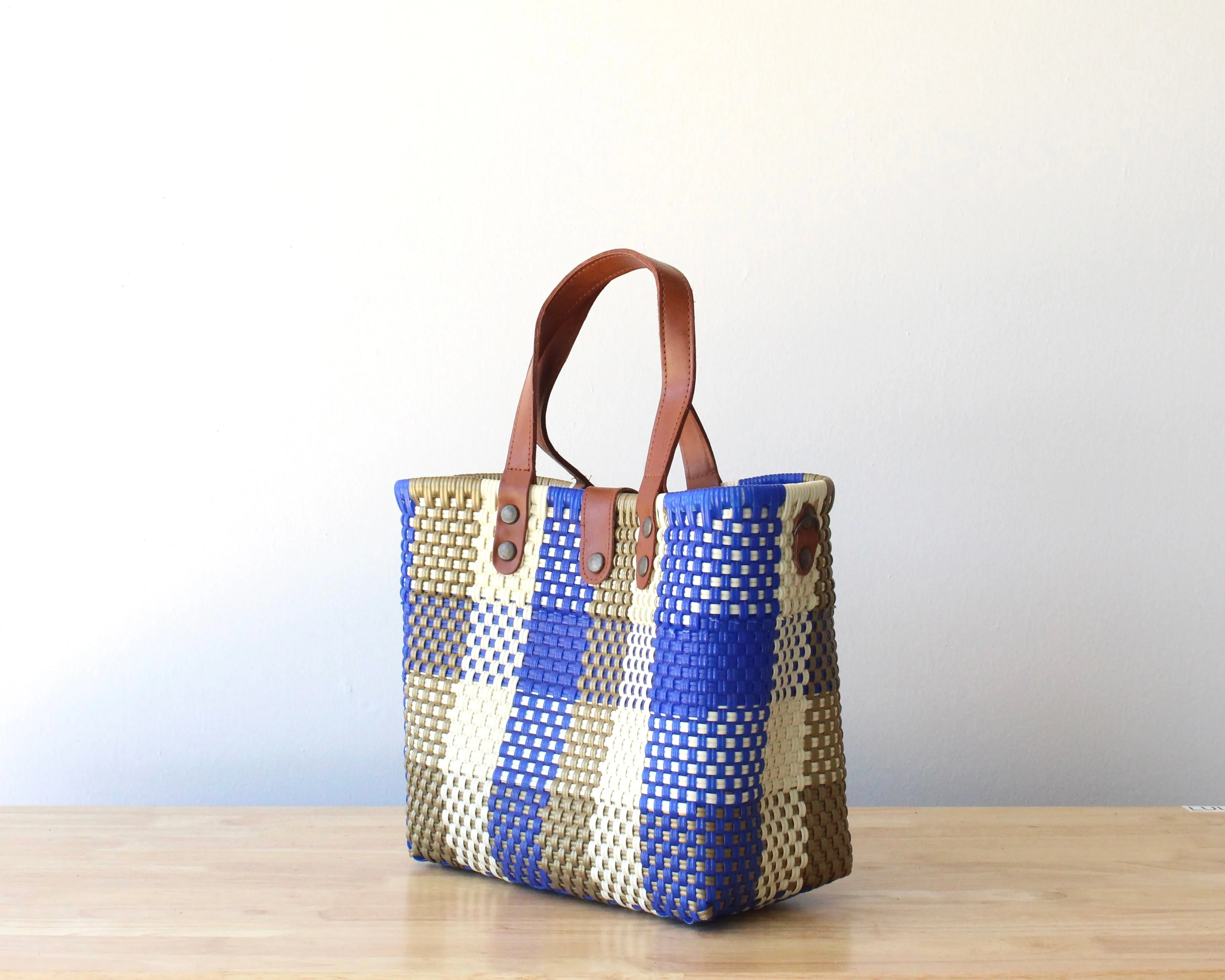 Blue, Gold & Beige Purse by MexiMexi