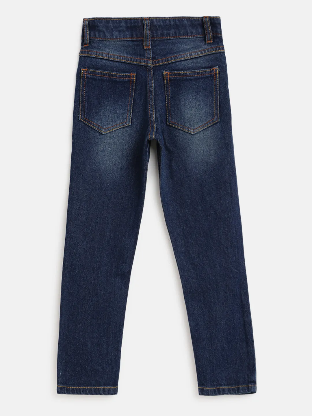 Boys Dark Blue Slim Fit Denim Jeans