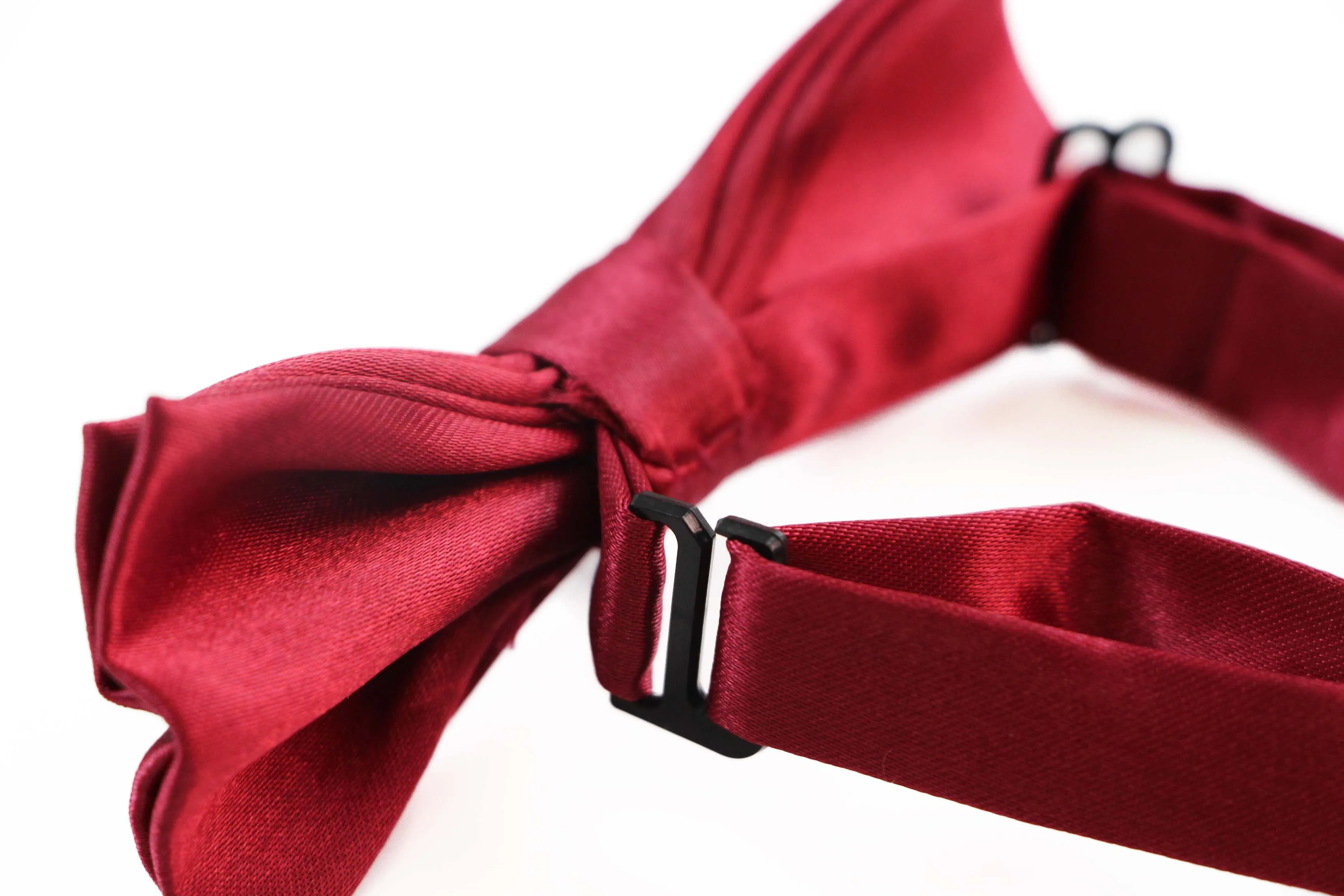 Boys Maroon Plain Bow Tie