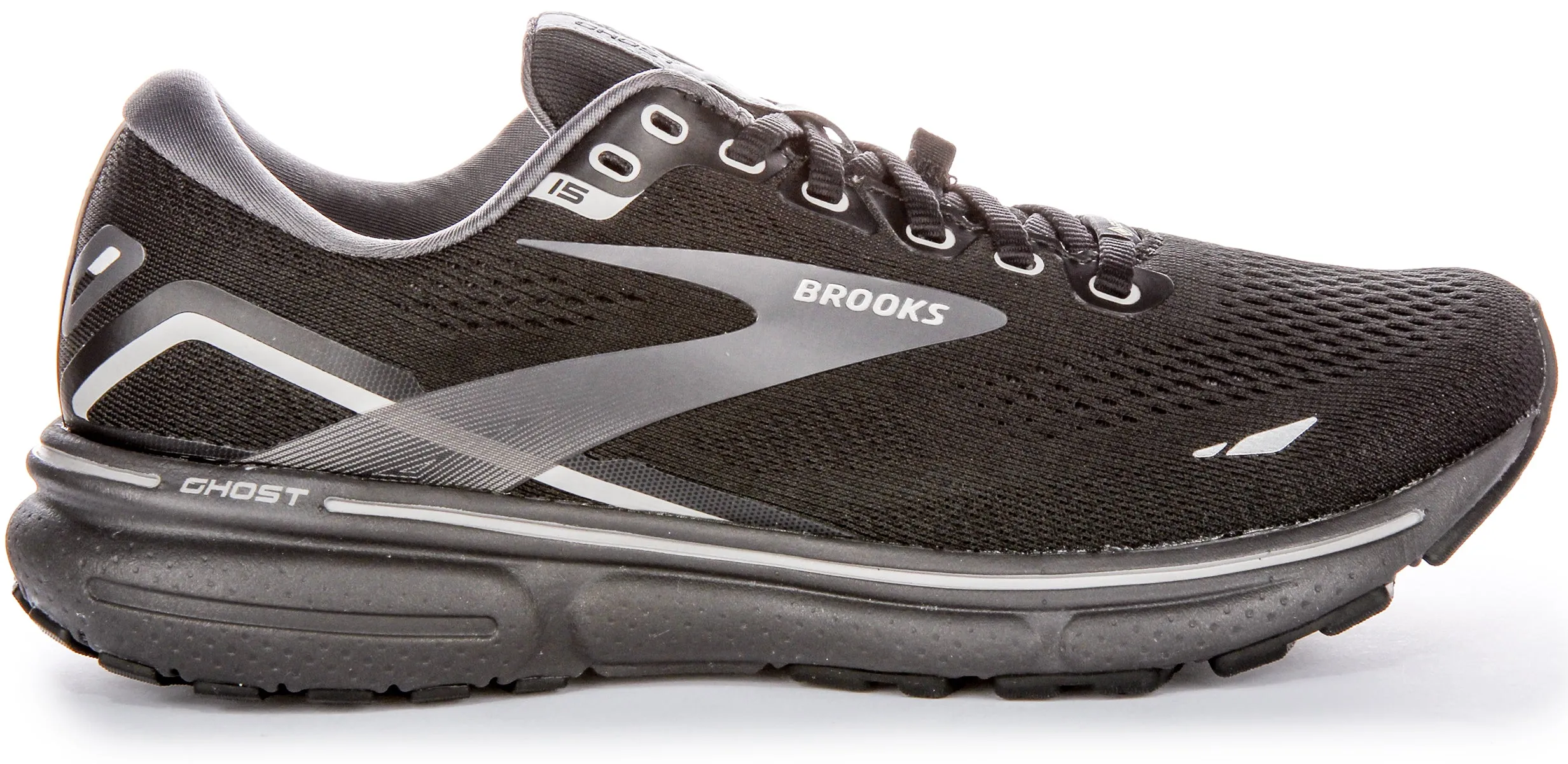 Brooks Ghost 15 GTX In Black For Men | Medium Fit