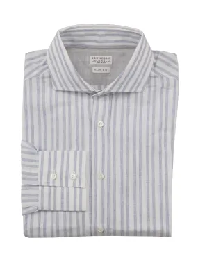 Brunello Cucinelli Light Blue Shirt - Slim