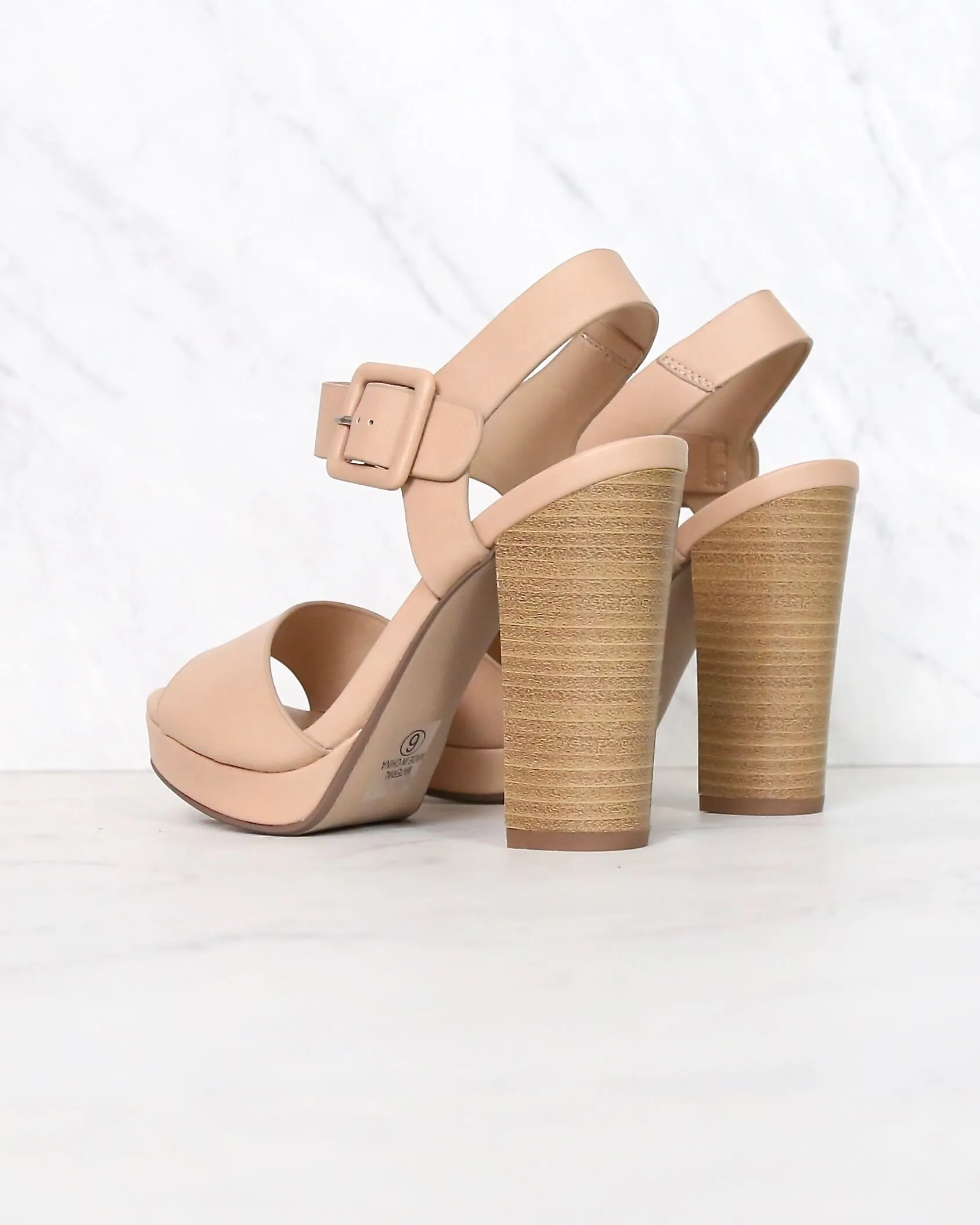 Buckle Up! Ankle Strapped High Heels in Dusty Mauve