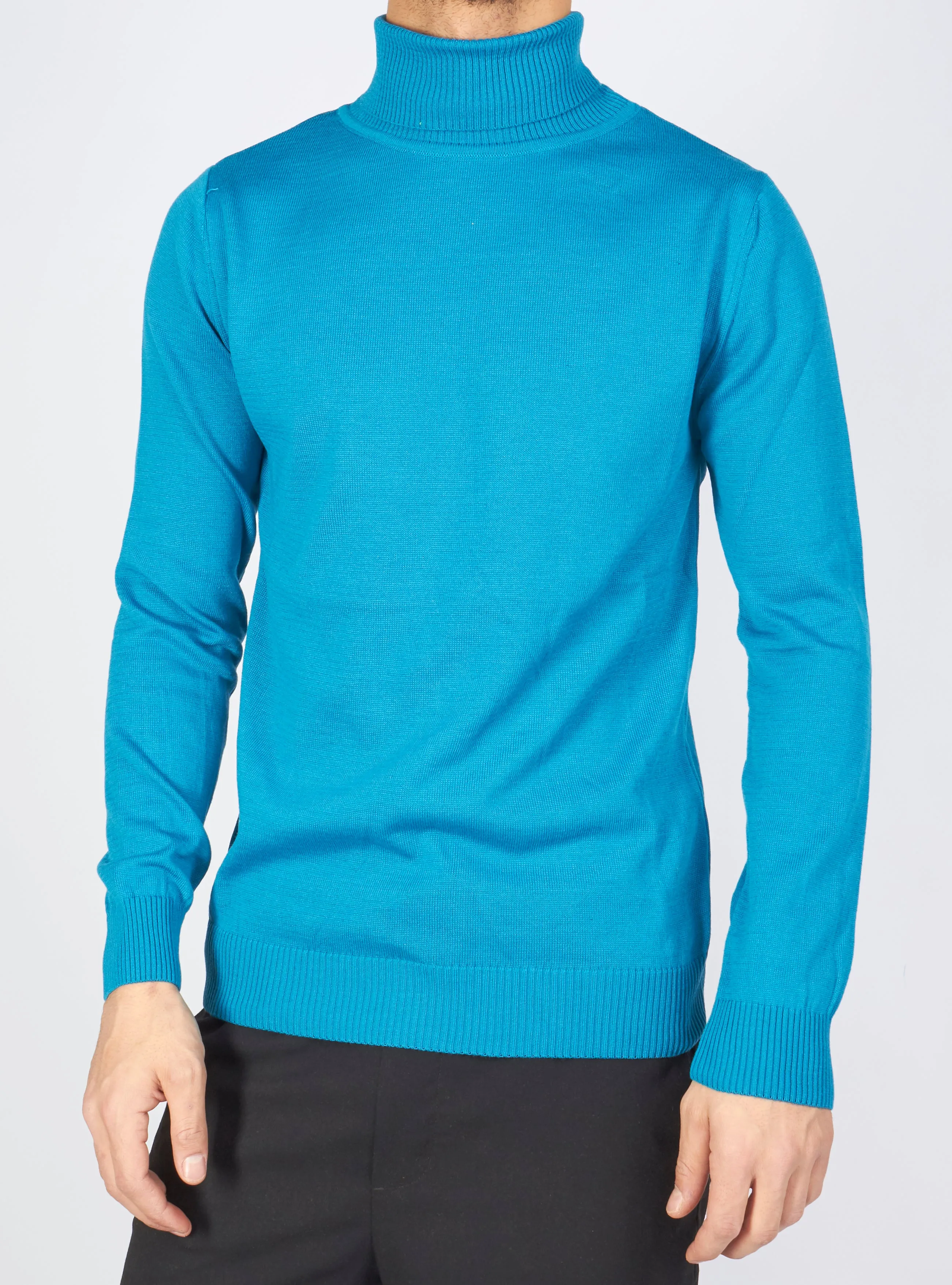 Buyer's Choice Sweater - Turtleneck Knit - Teal - T3409