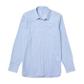 Camicia Lacoste Slim Fit A Righe Celeste (F6Z)