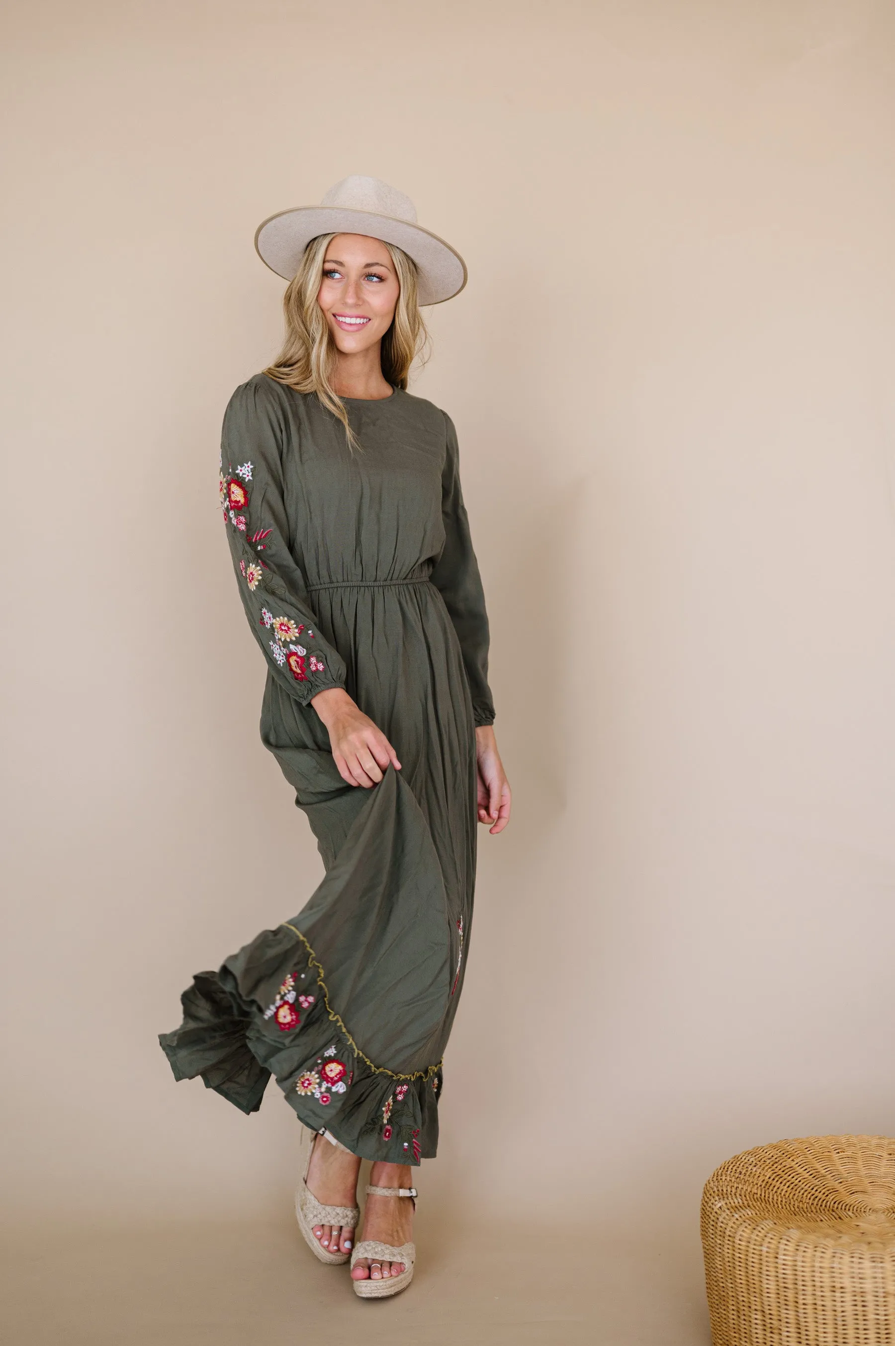 Cammy Maxi Dress in Olive