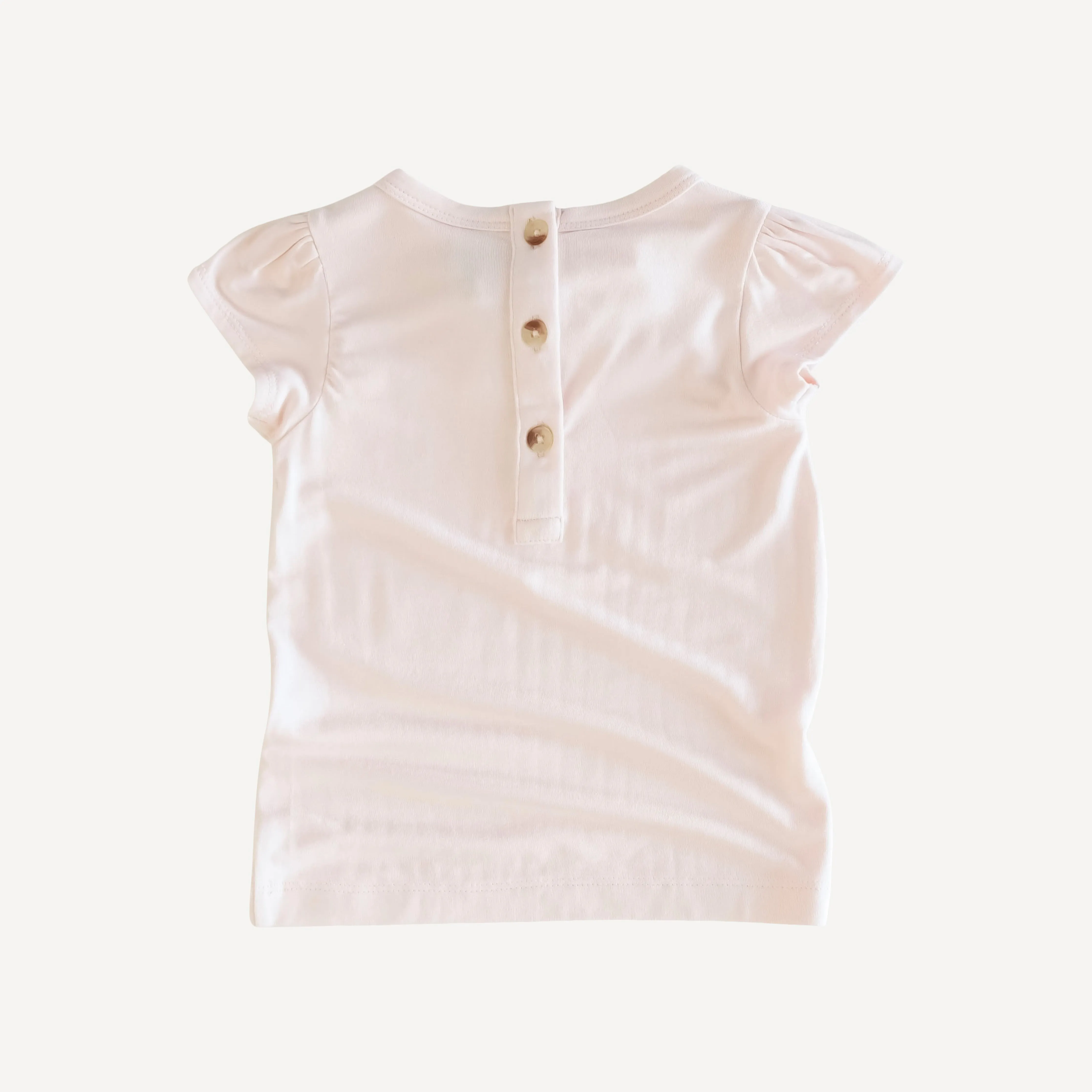 cap sleeve bow top | pale guava | bamboo