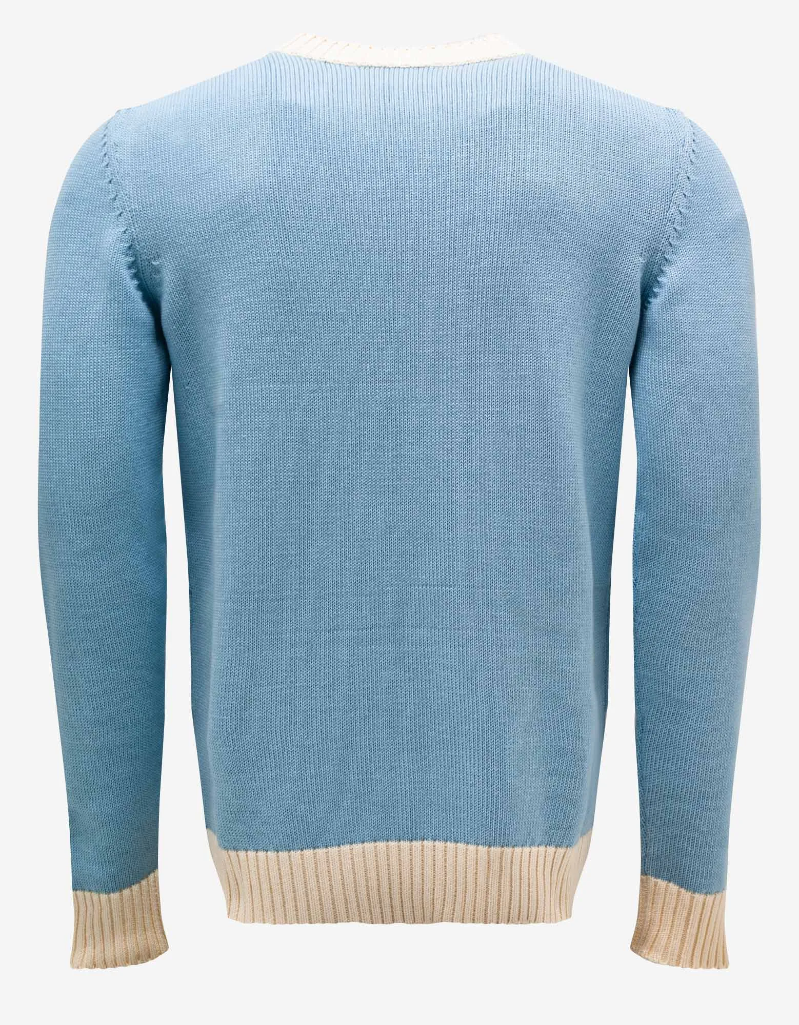 Casablanca Light Blue Contrast Panel Sweater