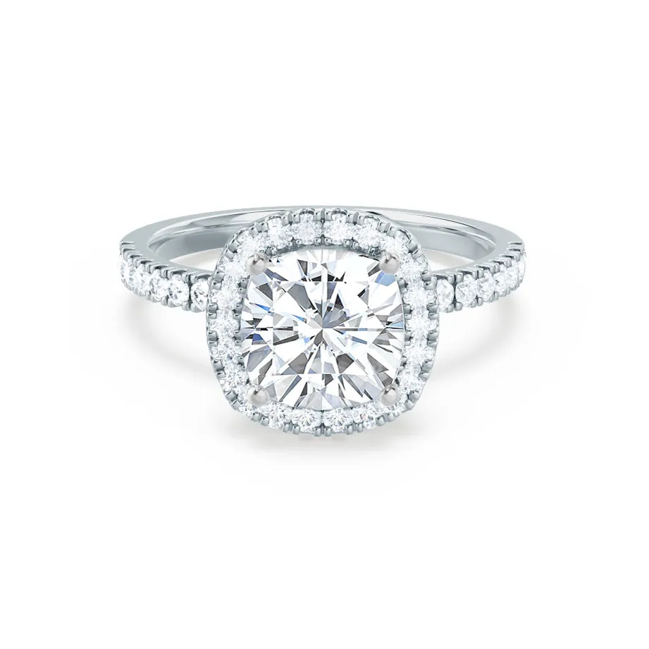 CASEADA - Cushion Lab Diamond 18k White Gold Halo