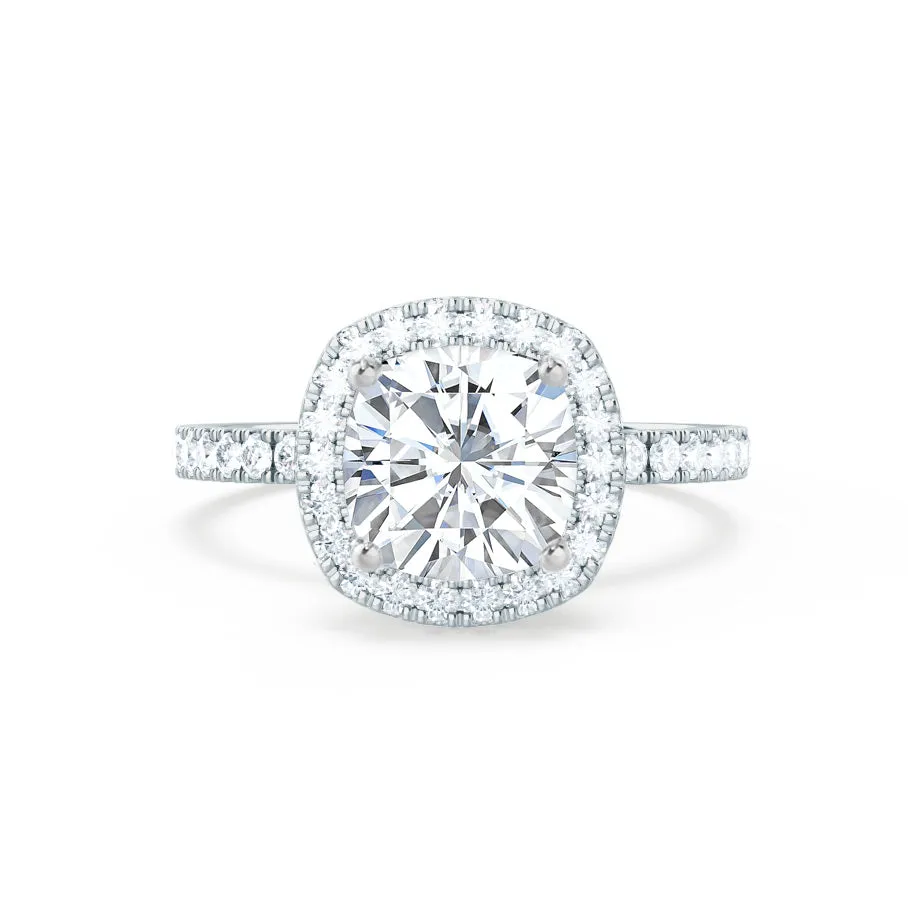 CASEADA - Cushion Lab Diamond 18k White Gold Halo