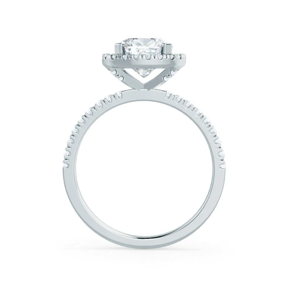 CASEADA - Cushion Lab Diamond 18k White Gold Halo