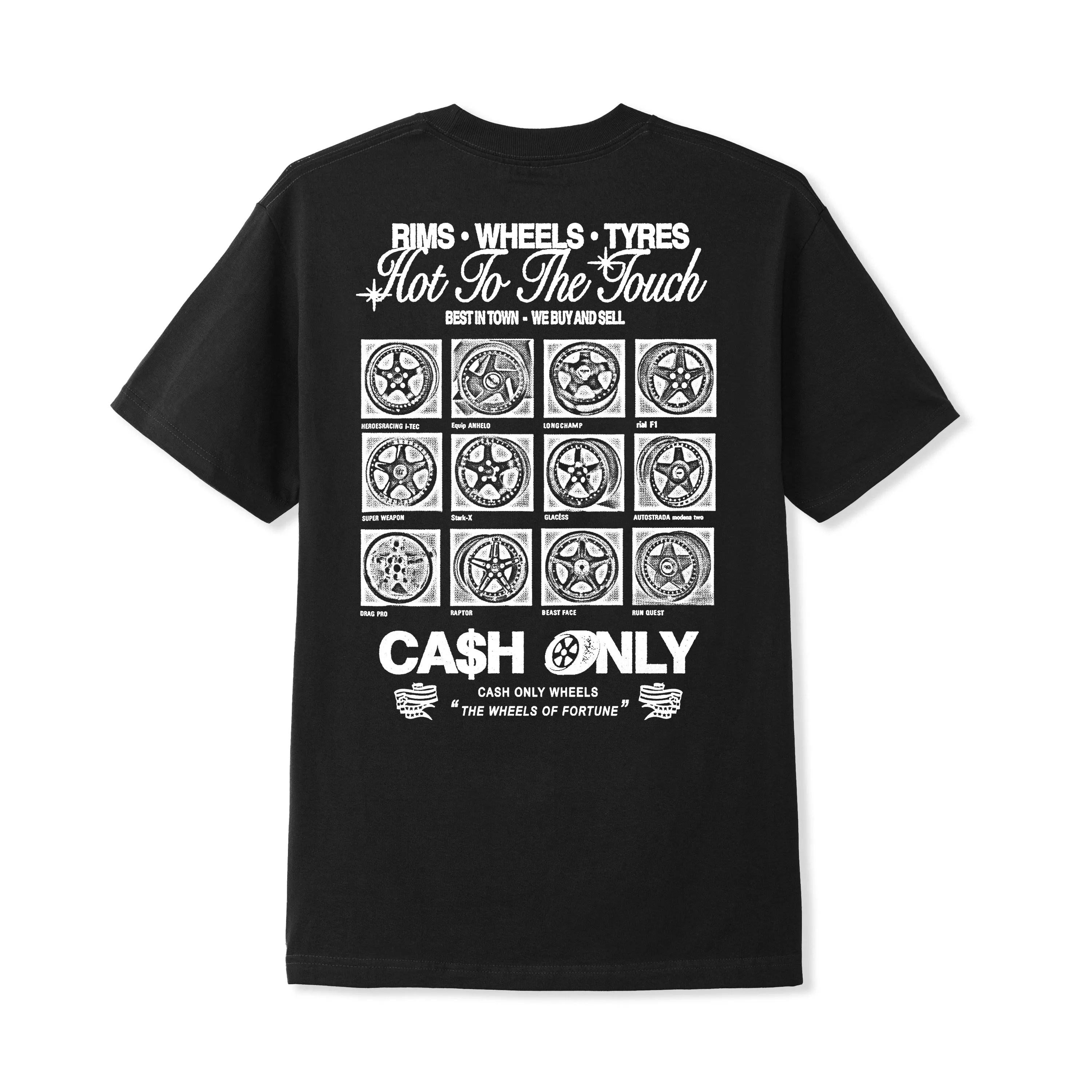 Cash Only Wheels Tee - Black