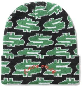 Cash Only x Venture Dollar Sign Beanie / Black / Green