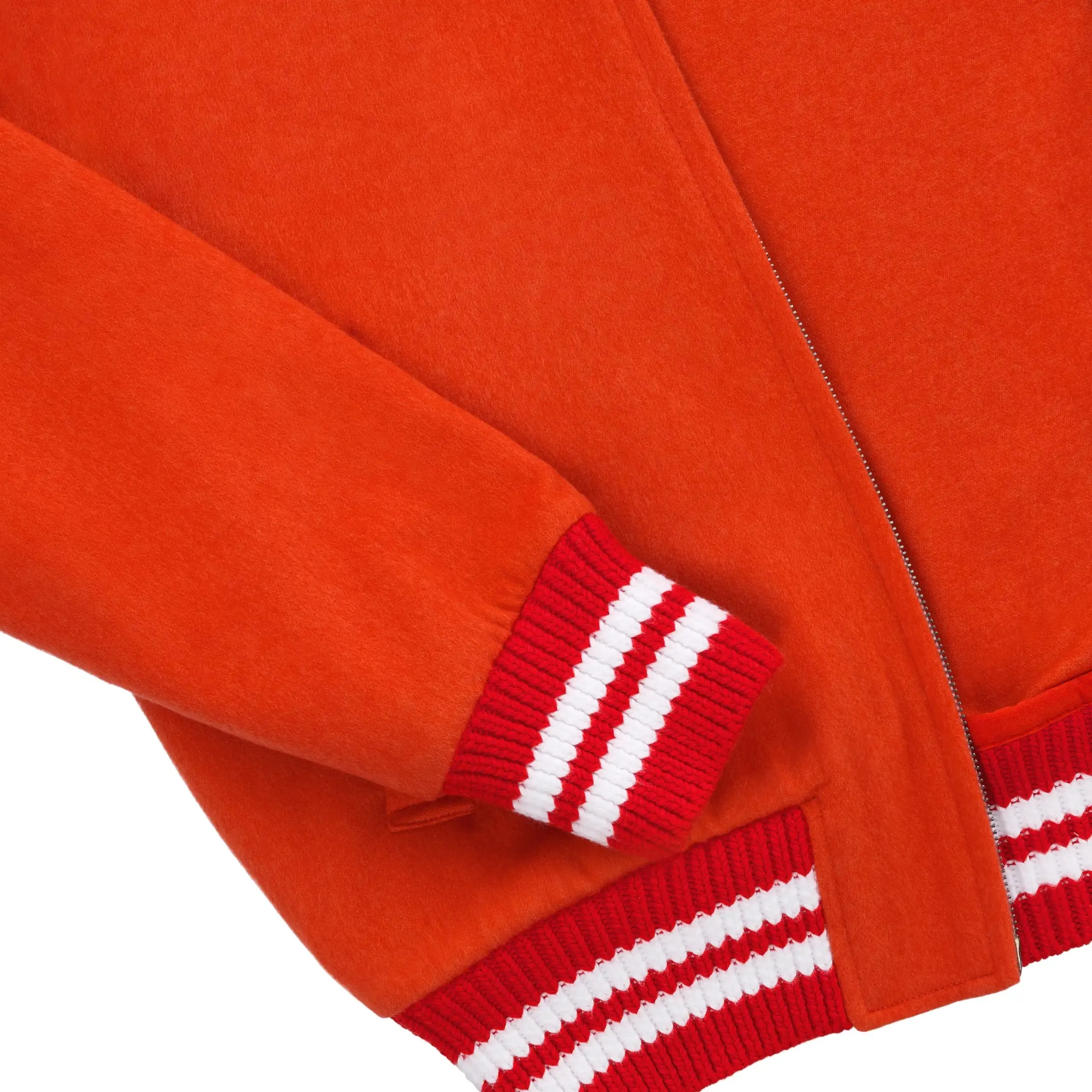 Cashmere Bomber Jacket in Orange