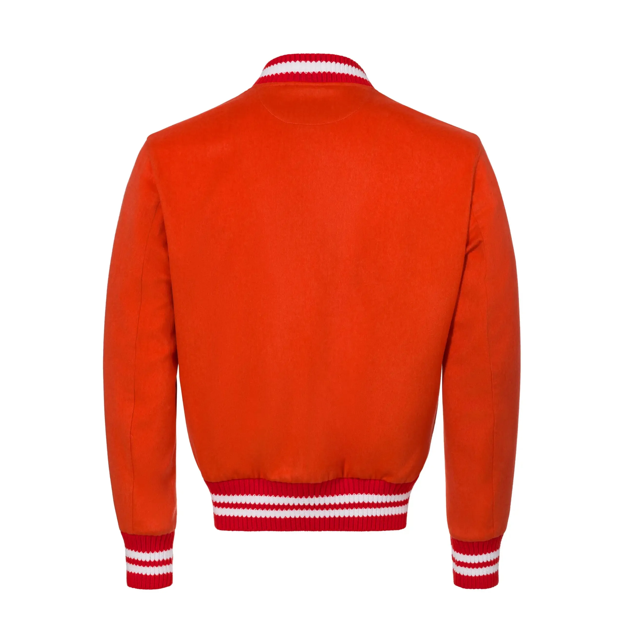 Cashmere Bomber Jacket in Orange