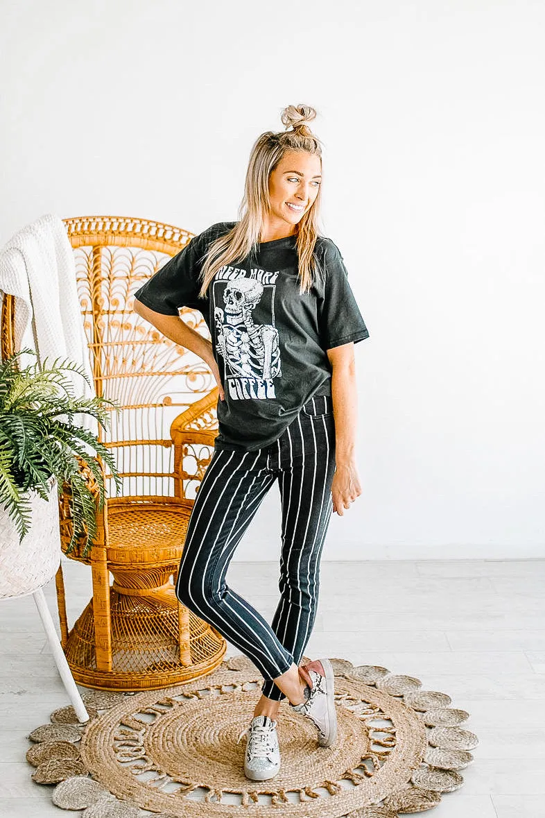 Cello Black Pinstripe Skinny Jean | FINAL SALE