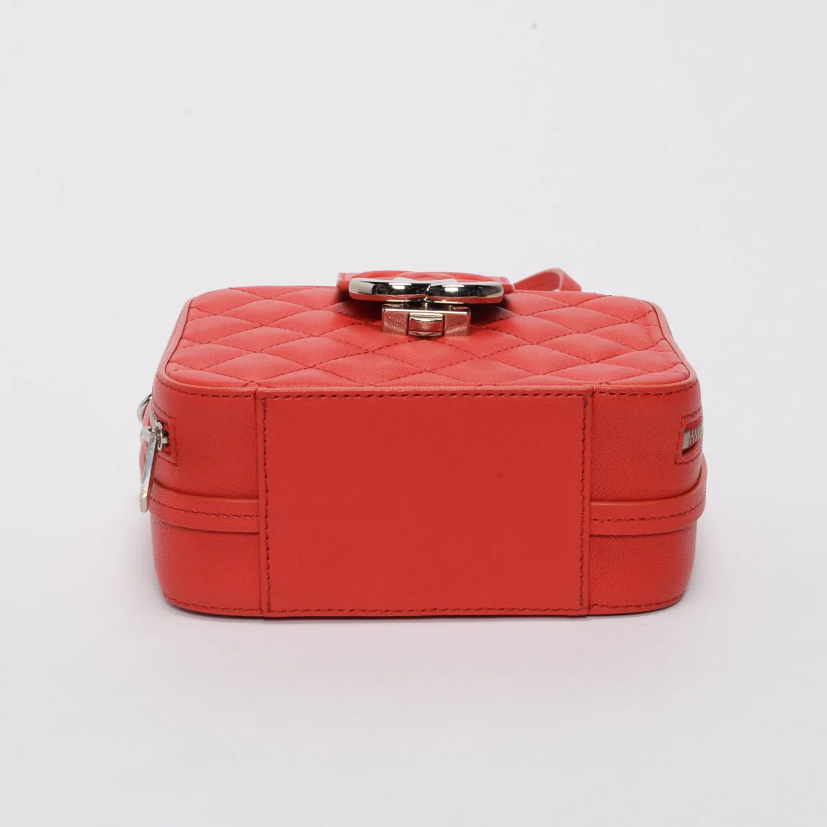 Chanel Red Quilted Leather Mini CC Box Camera Bag