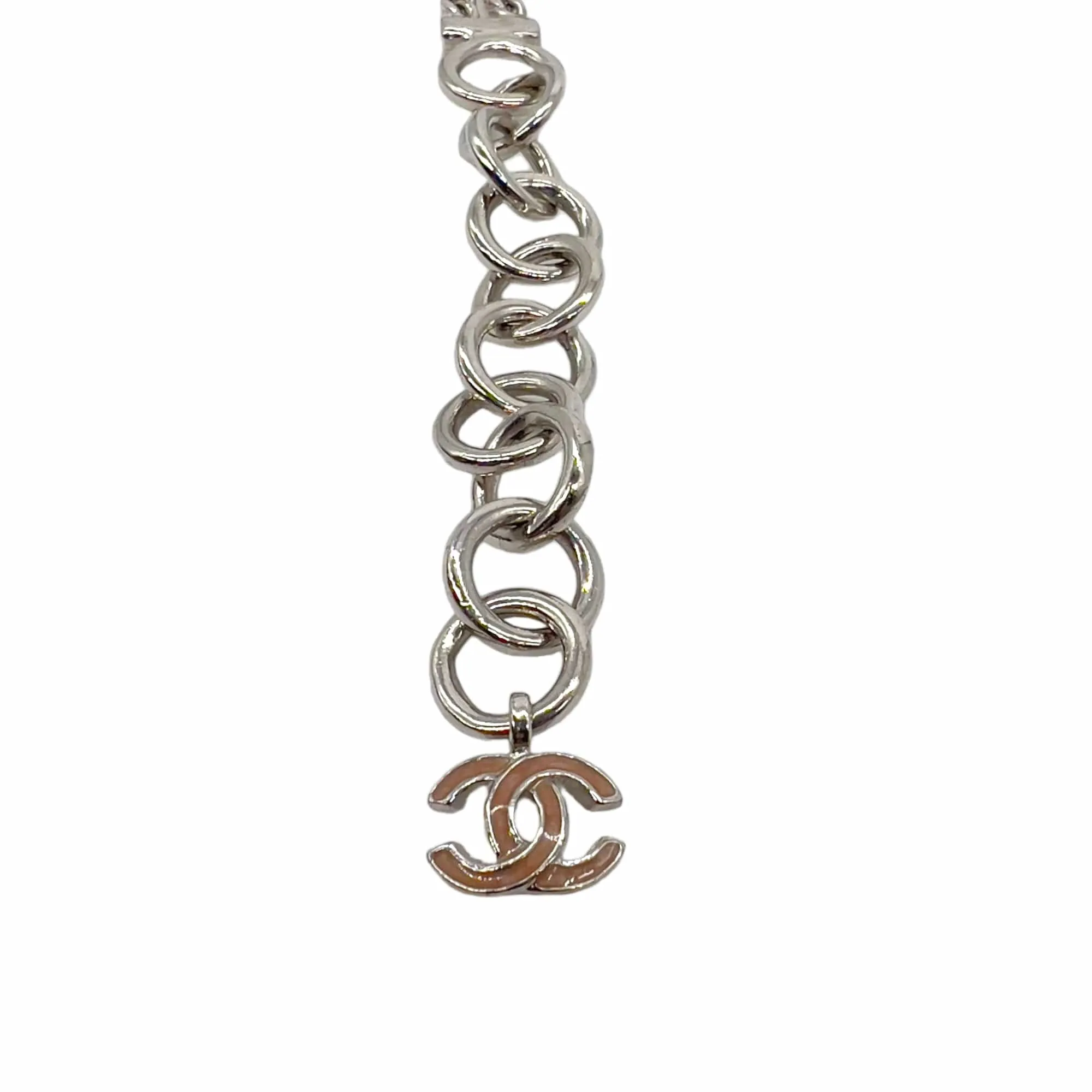 CHANEL Vintage 2004 Chain Link Belt - Silver & Rose