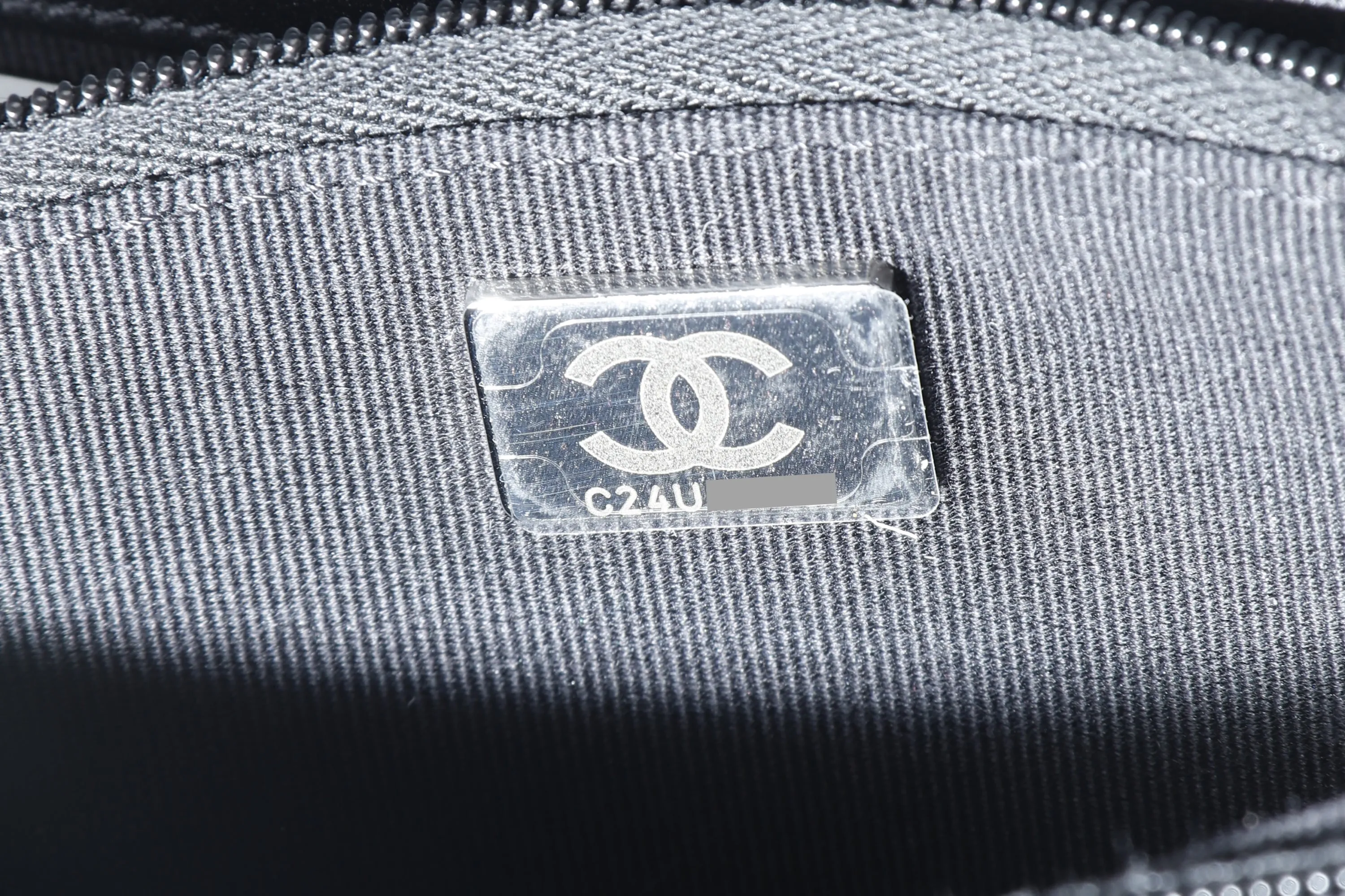 CHANEL WALLET ON CHAIN STAR CRUISE COLLECTION (C24Uxxxx) BLACK LAMBSKIN SILVER HARDWARE, WITH DUST COVER & BOX