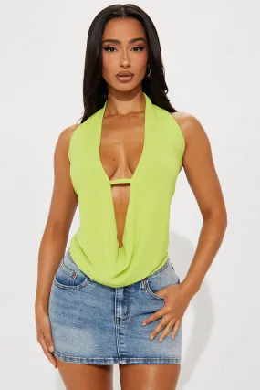 Chasing The Sun Halter Top - Lime