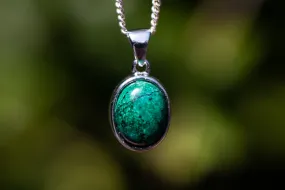 Chrysocolla Necklace for Ashes