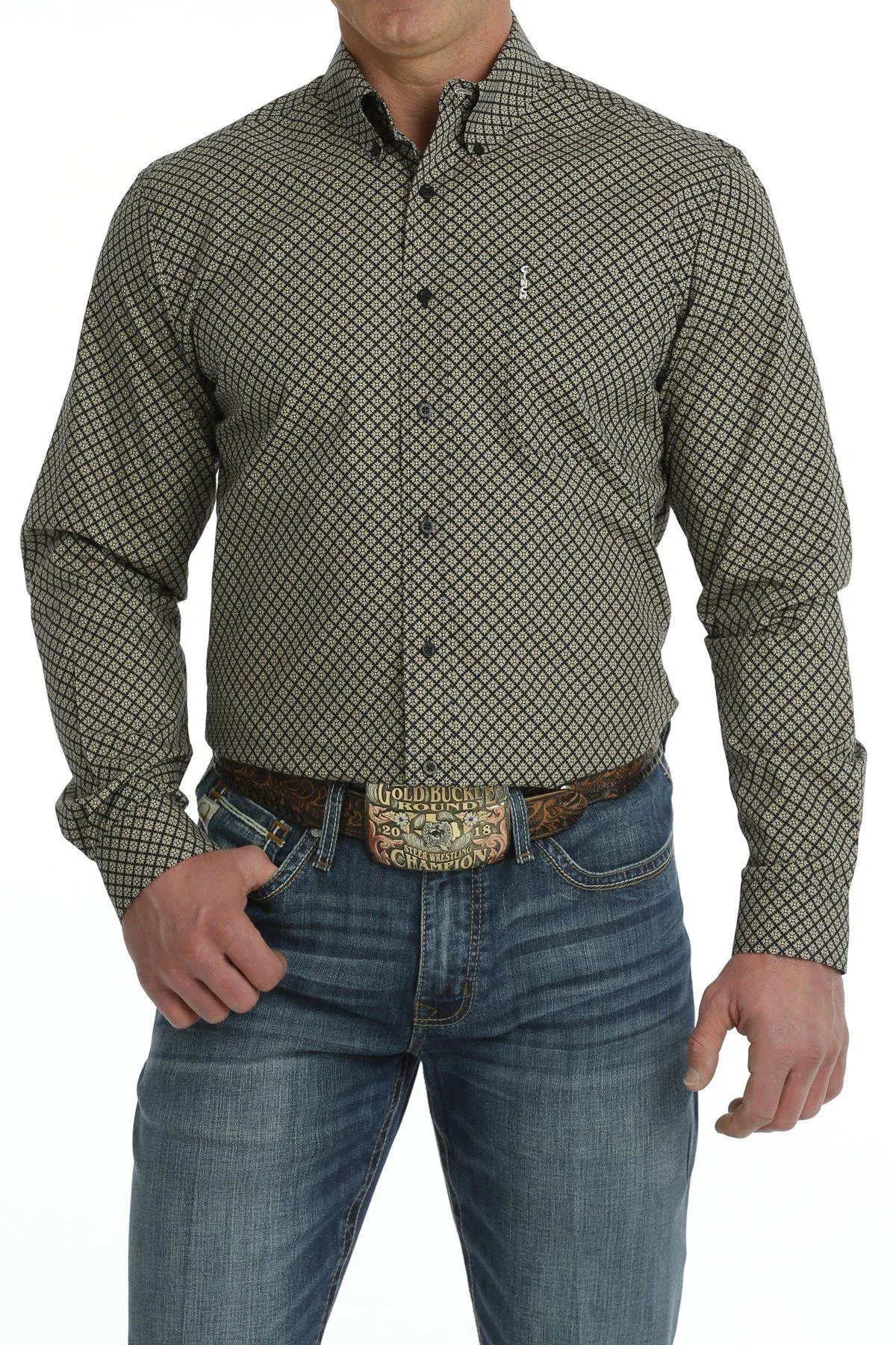 Cinch Modern Fit Black/Khaki Shirt