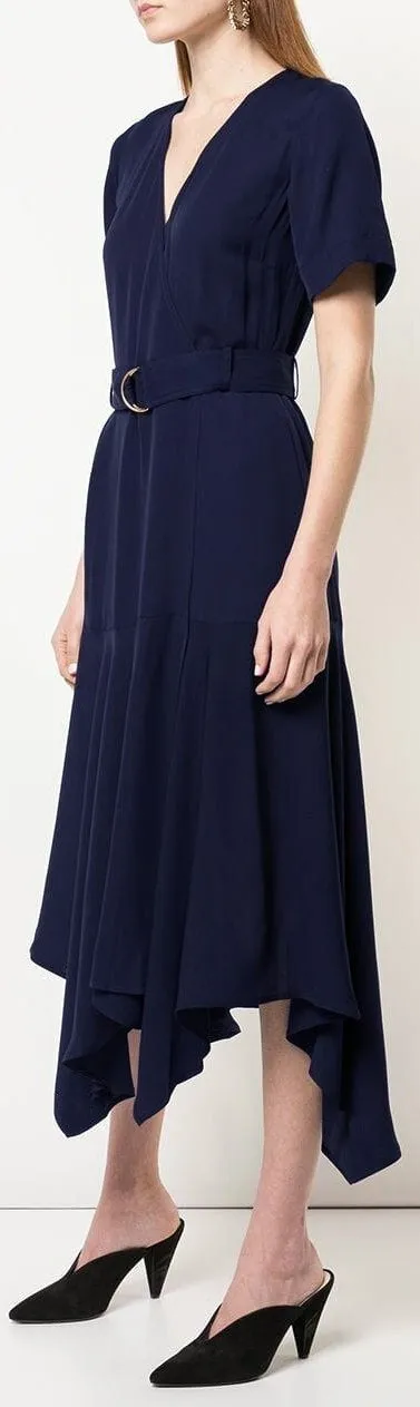 'Claire' Wrap Dress, Blue