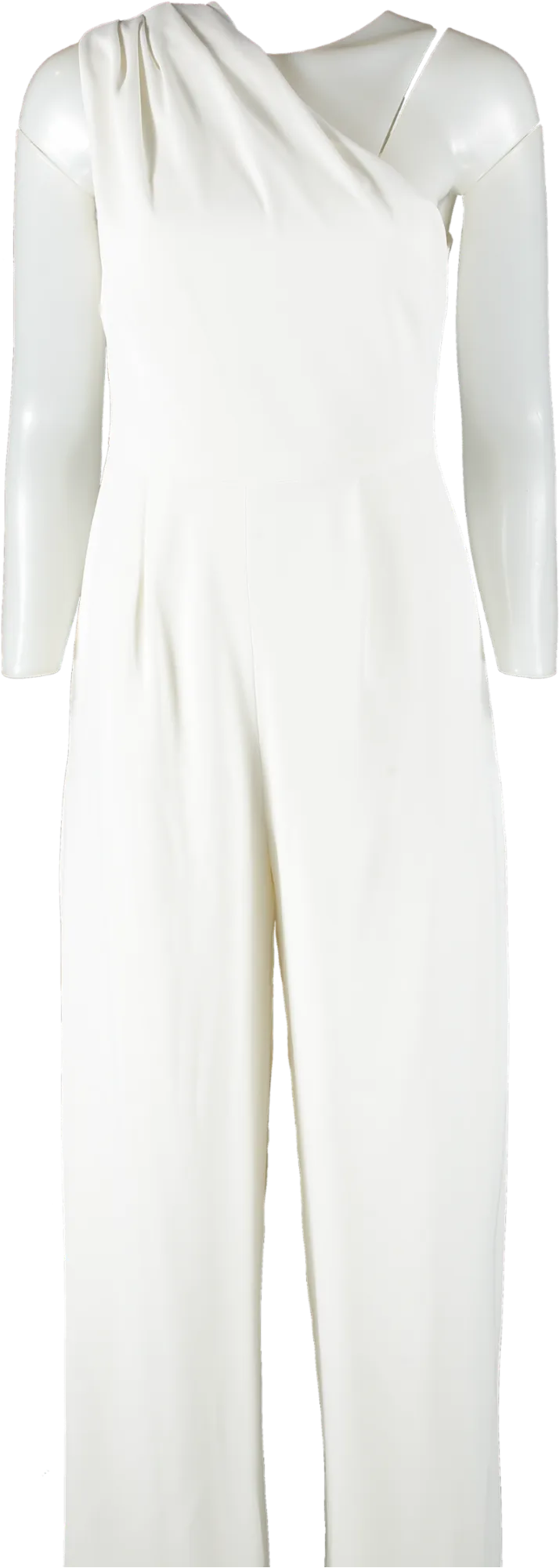 Coast White Premium One Shoulder Drape Jumpsuit UK 8