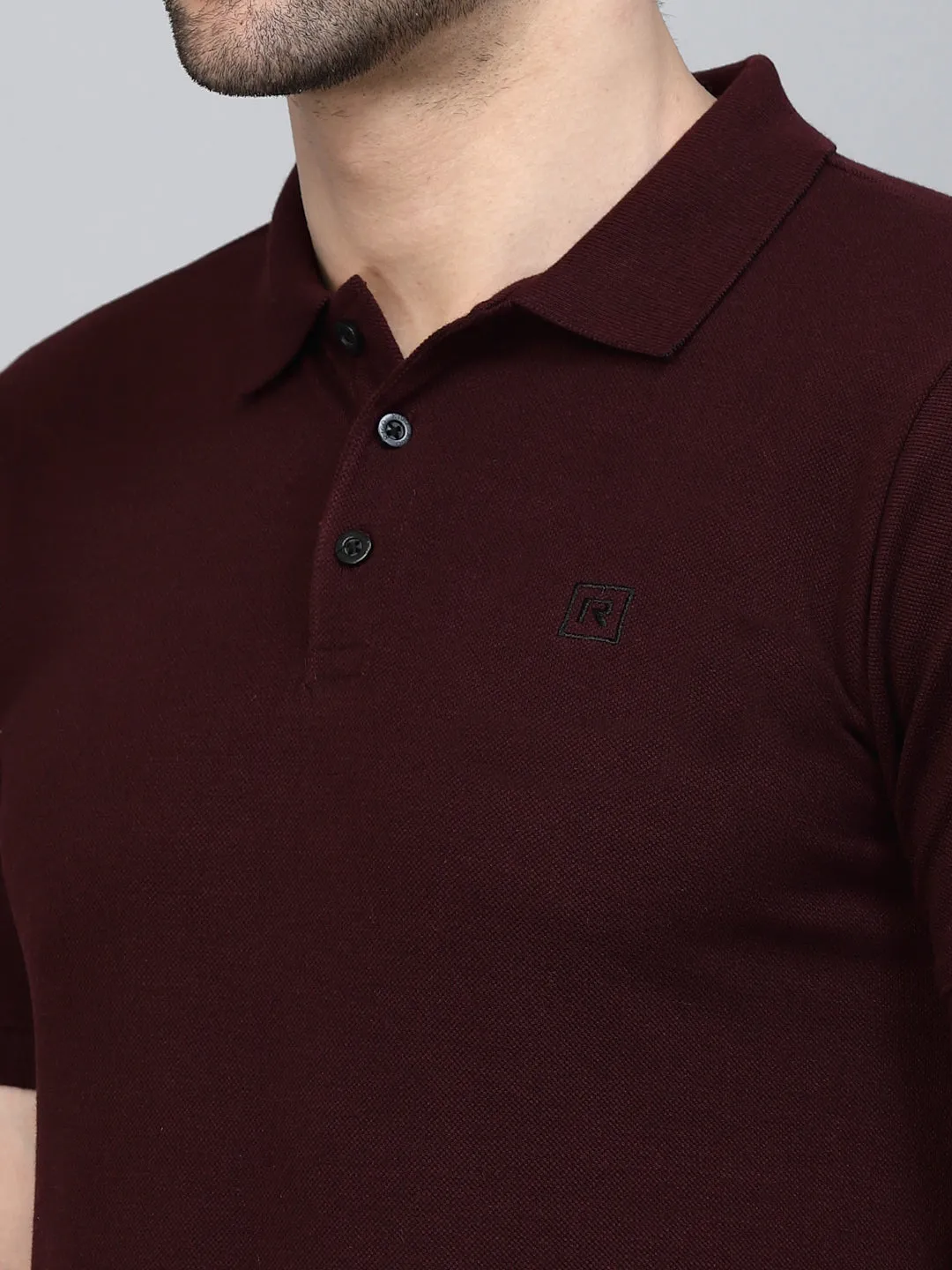 Cotton Solid Half Sleeves Polo T-Shirt