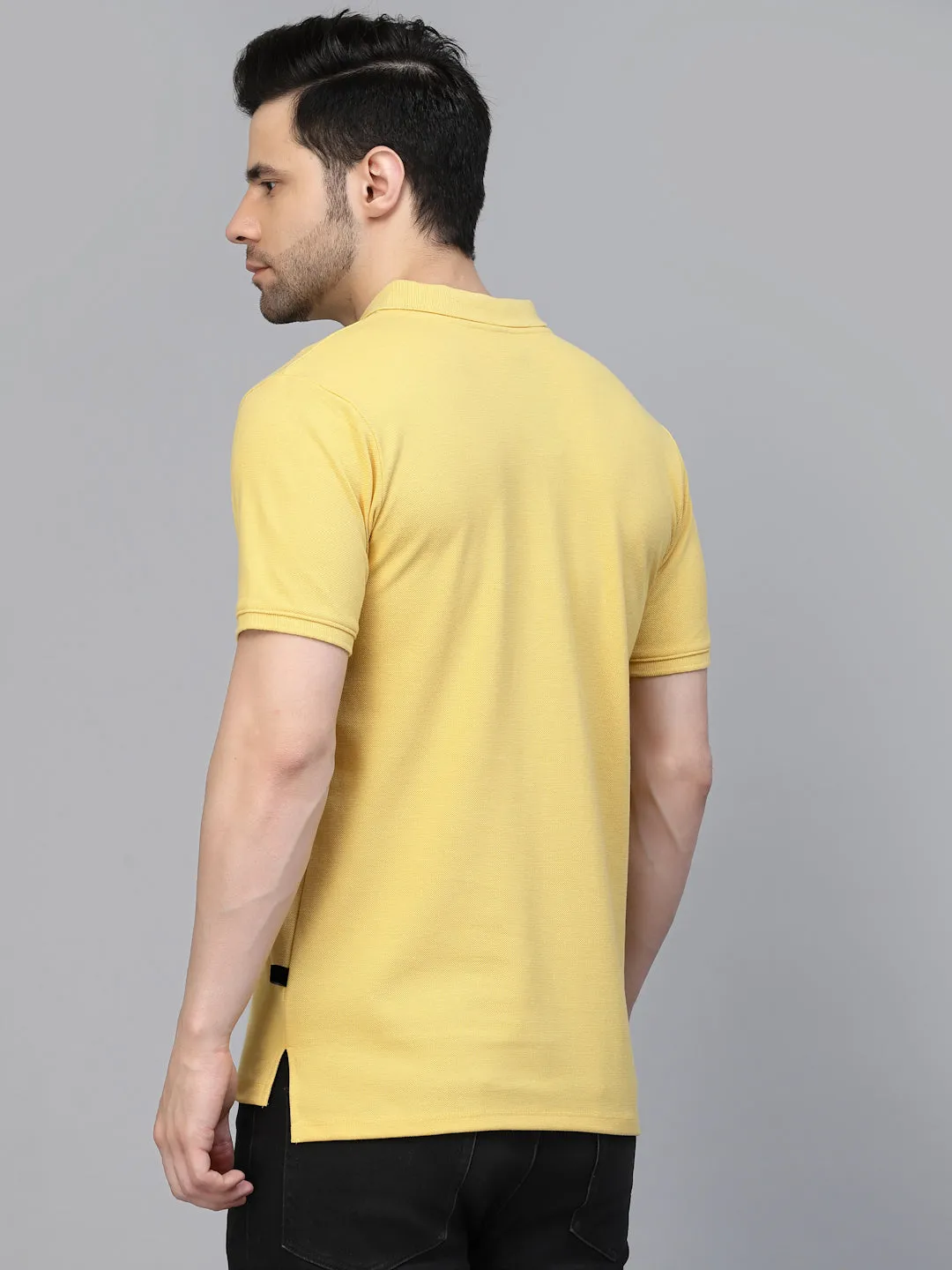 Cotton Solid Half Sleeves Polo T-Shirt