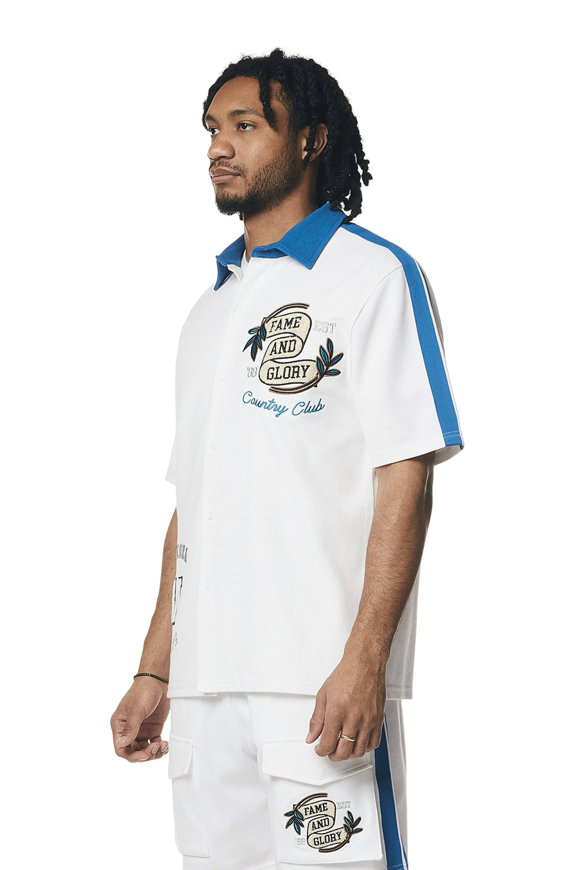 Country Club Waffle Shirt - Blue