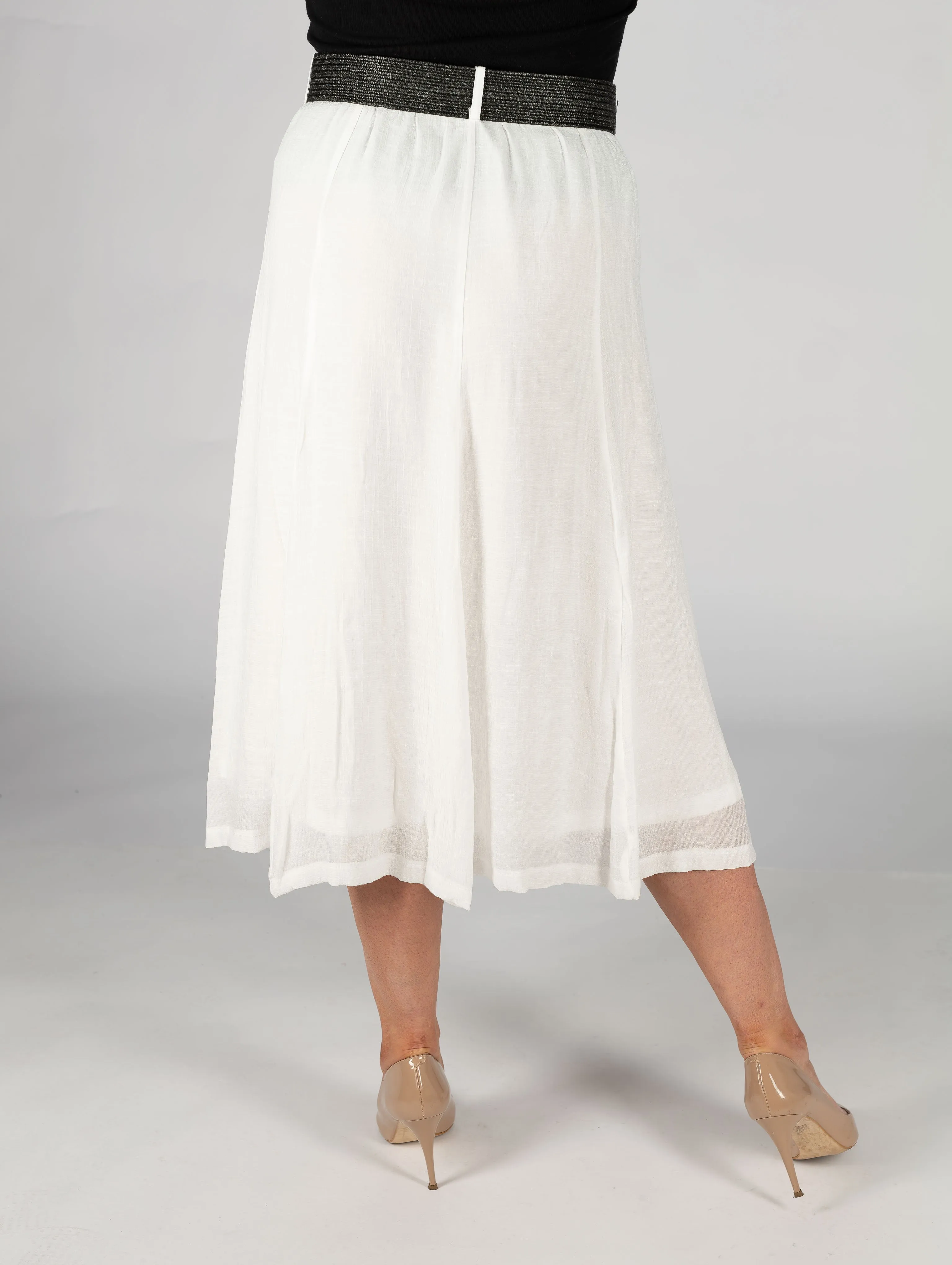 Crinkled Panelled Skirt