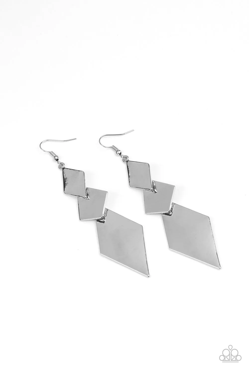 Danger Ahead - Silver Earring