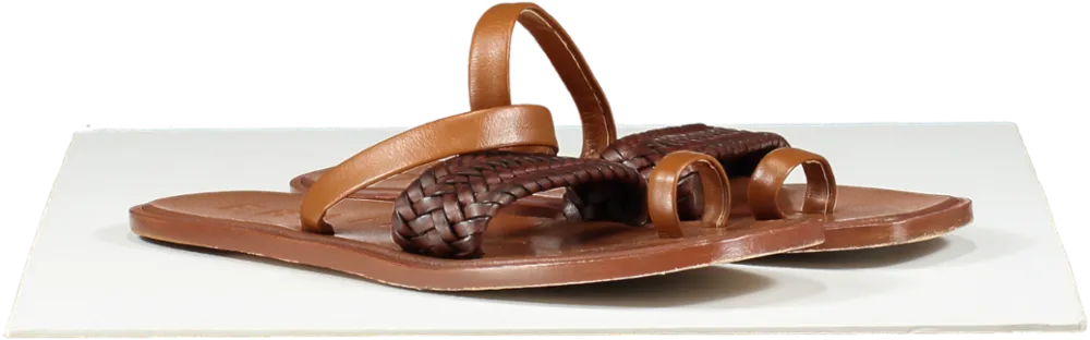 Dear Frances Brown Leather Lee - T-bar Sandals UK 5 EU 38 👠