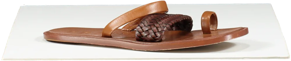 Dear Frances Brown Leather Lee - T-bar Sandals UK 5 EU 38 👠