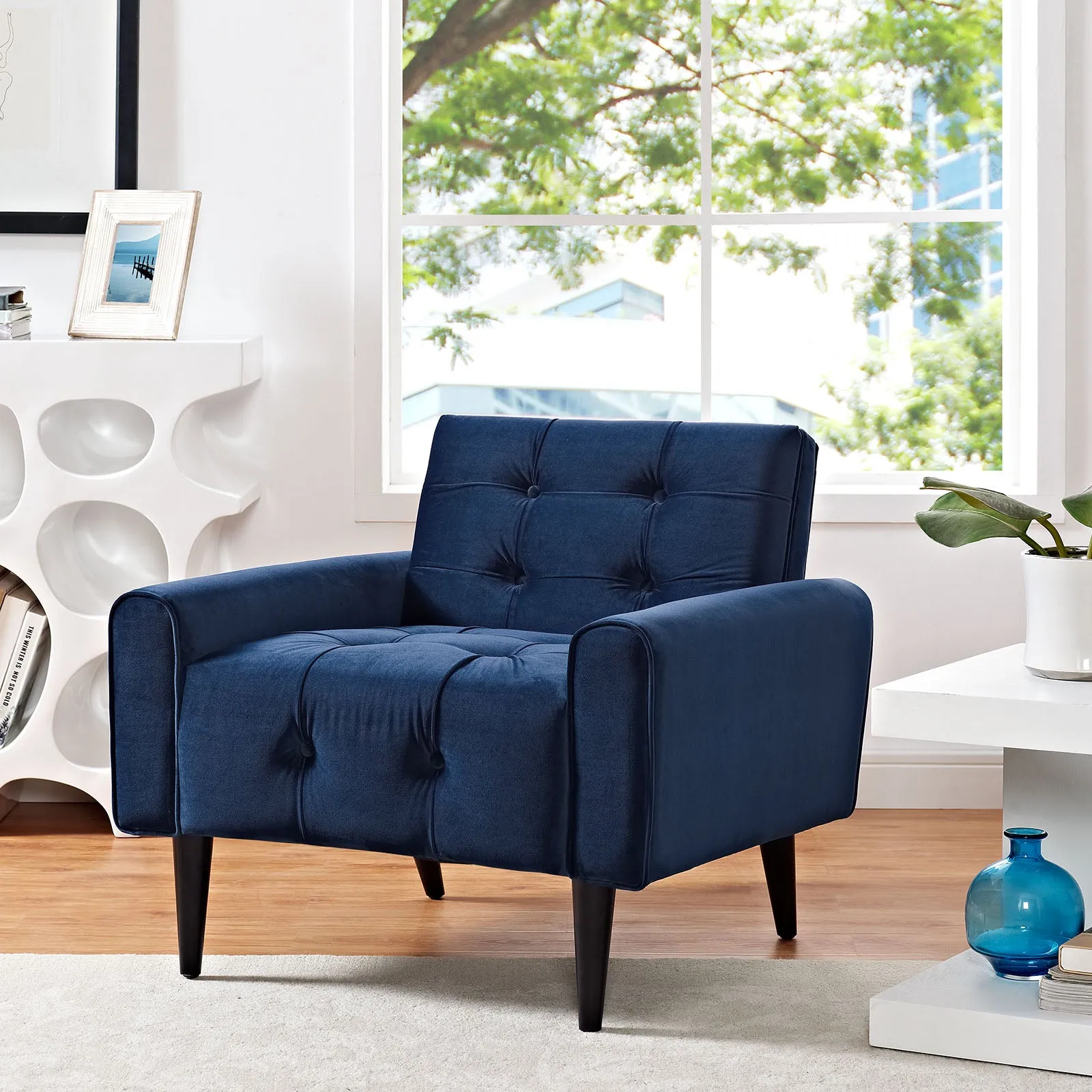 Delve Performance Velvet Armchair