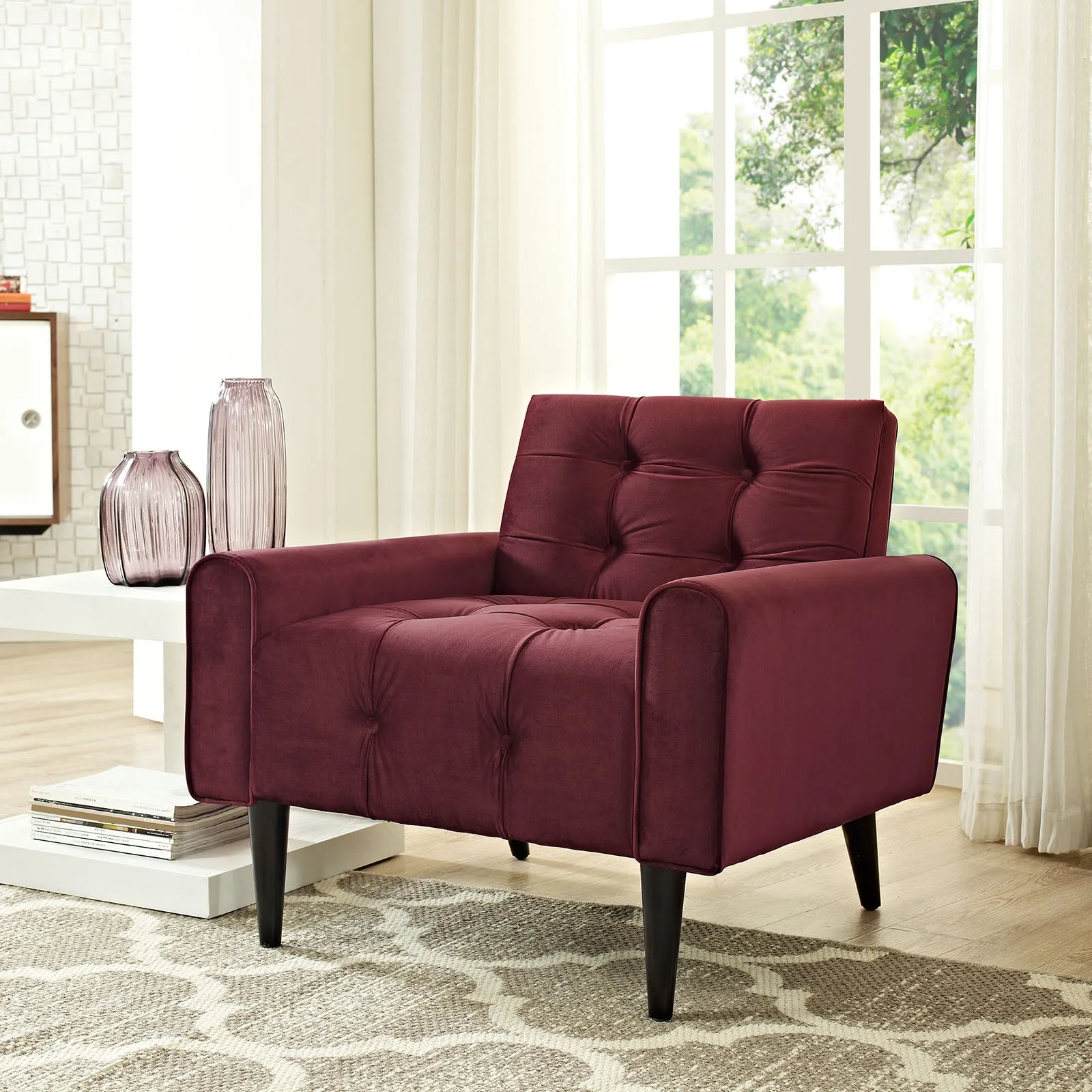 Delve Performance Velvet Armchair