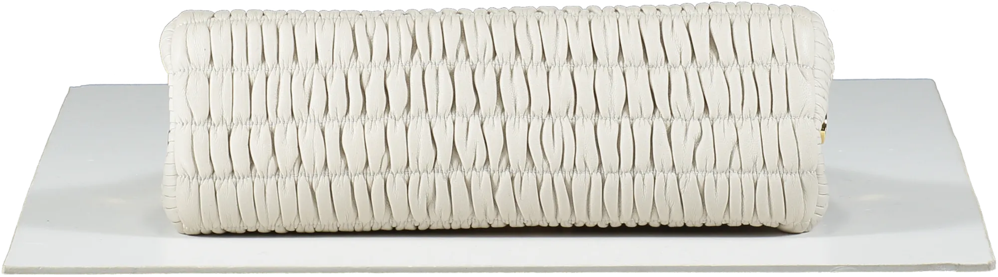 DeMellier Beige The Mini Seville Quilted Clutch Handbag