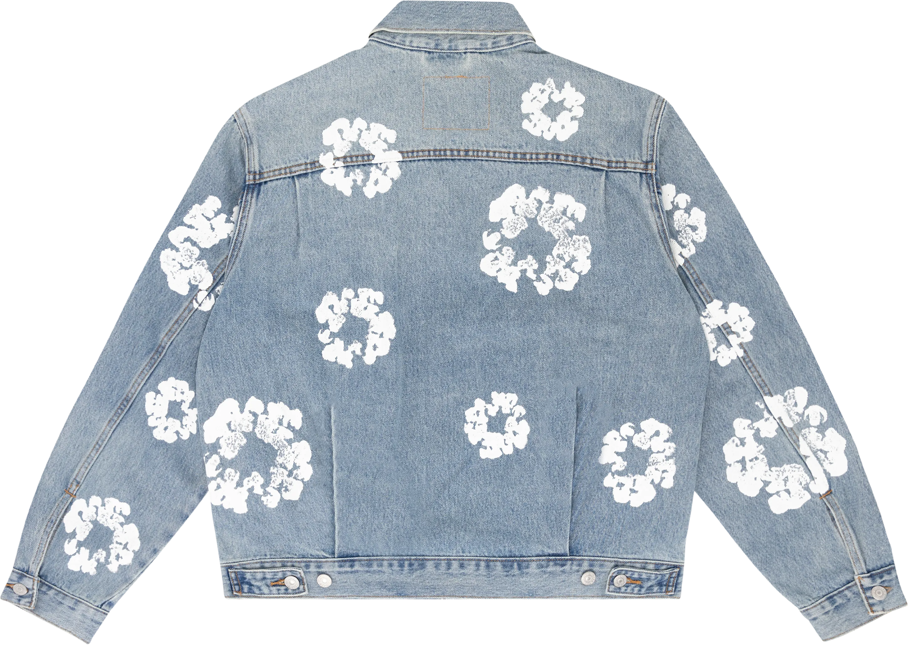 DENIM TEARS ALL OVER WREATH JACKET LIGHT BLUE