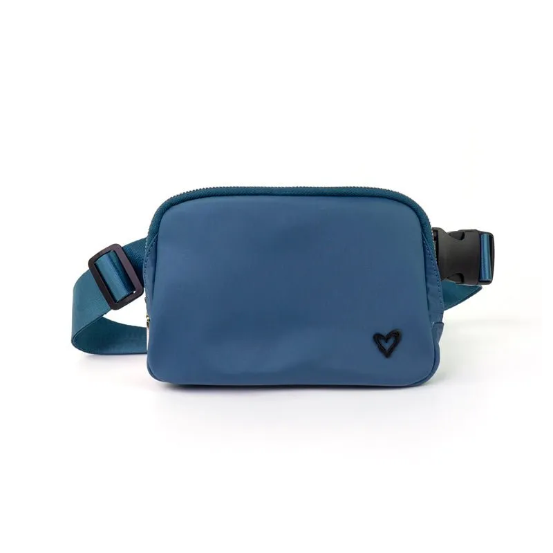 Dixie Nylon Belt/Crossbody Bag -  Denim Blue